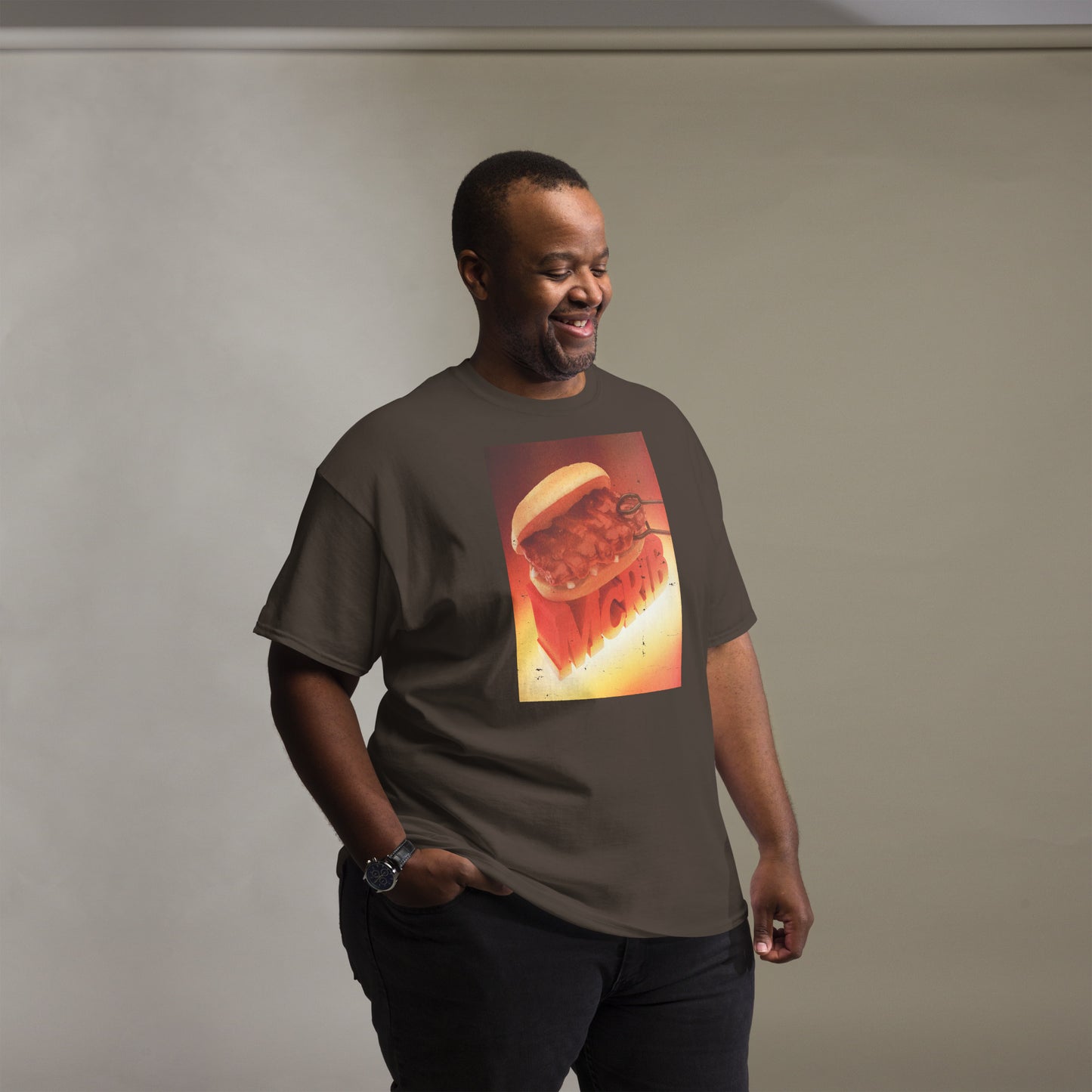 McRib Vintage Poster Distressed Unisex Classic T-Shirt