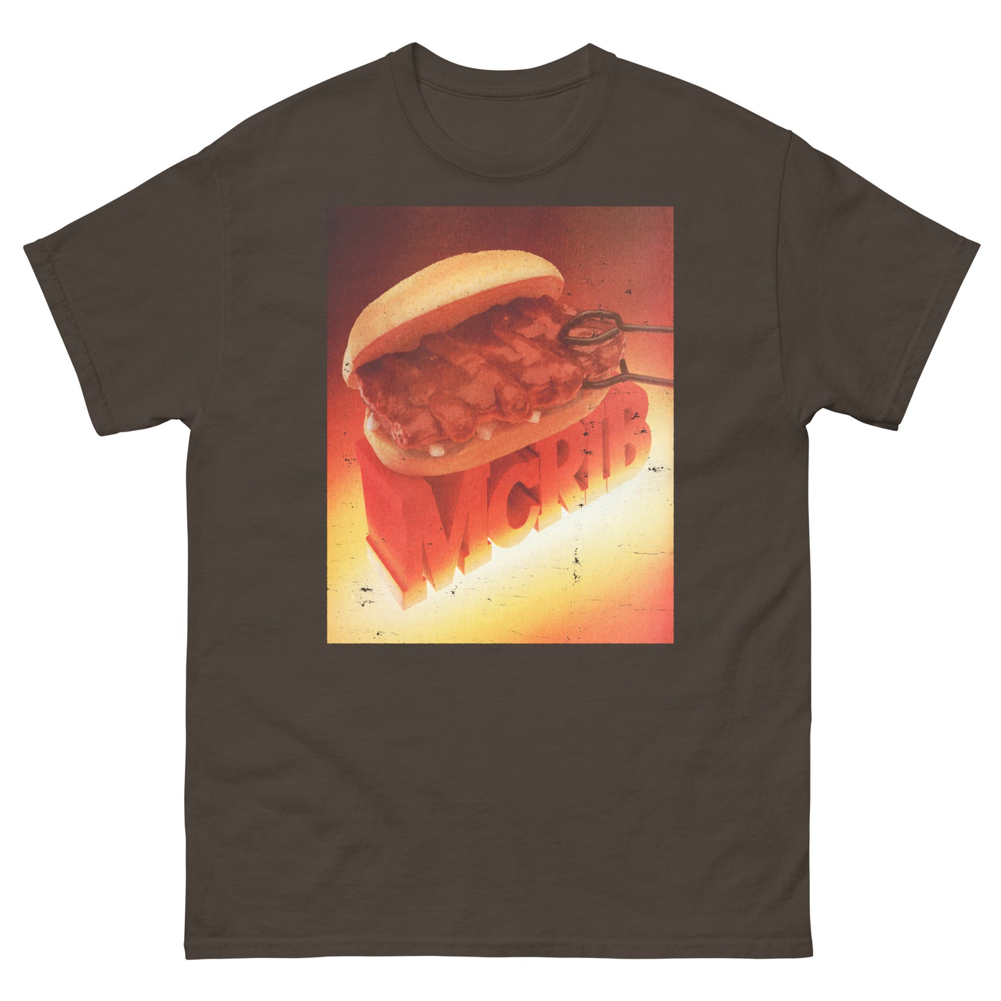 McRib Vintage Poster Distressed Unisex Classic T-Shirt