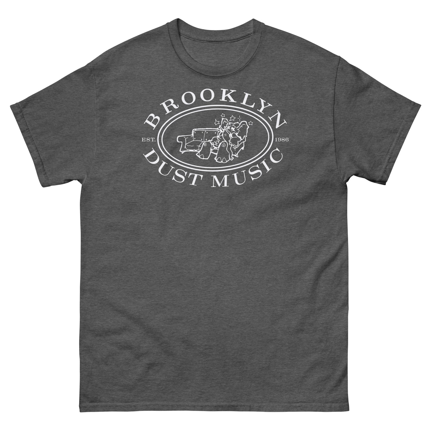 Brooklyn Dust Music Elephant Logo (White) Unisex Classic Tee