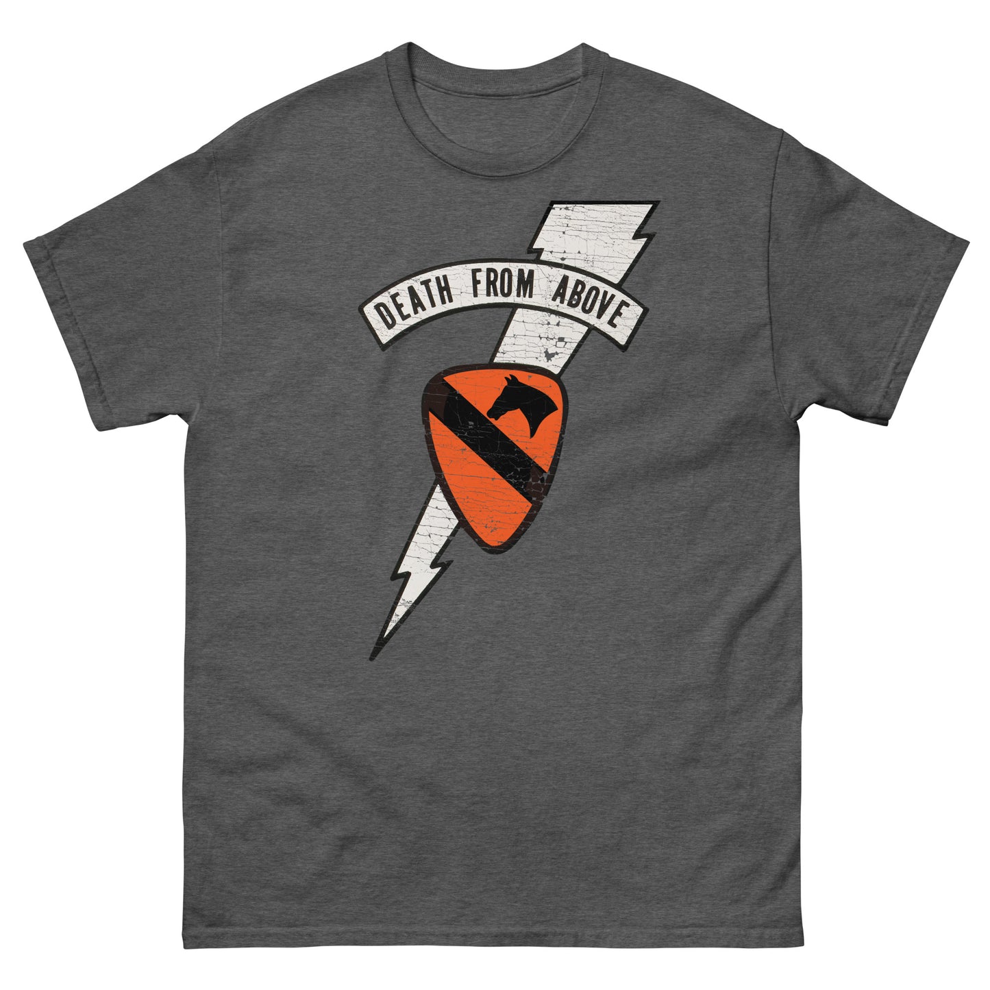 Death From Above Apocalypse Now Air Cavalry Lightning Logo Distressed Unisex Classic Tee
