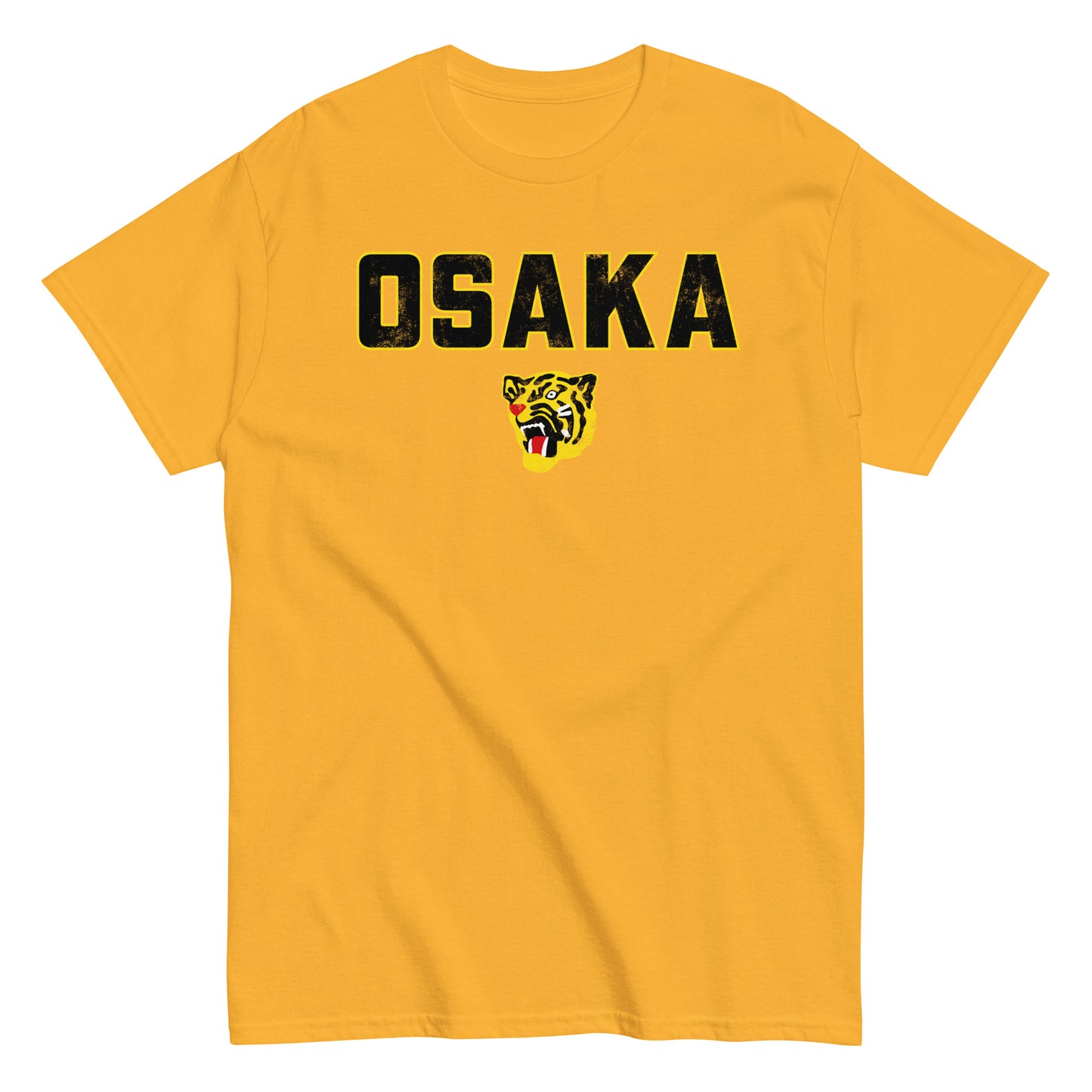 Osaka Tigers (Black) Vintage Japanese Baseball Distressed Unisex Classic Tee
