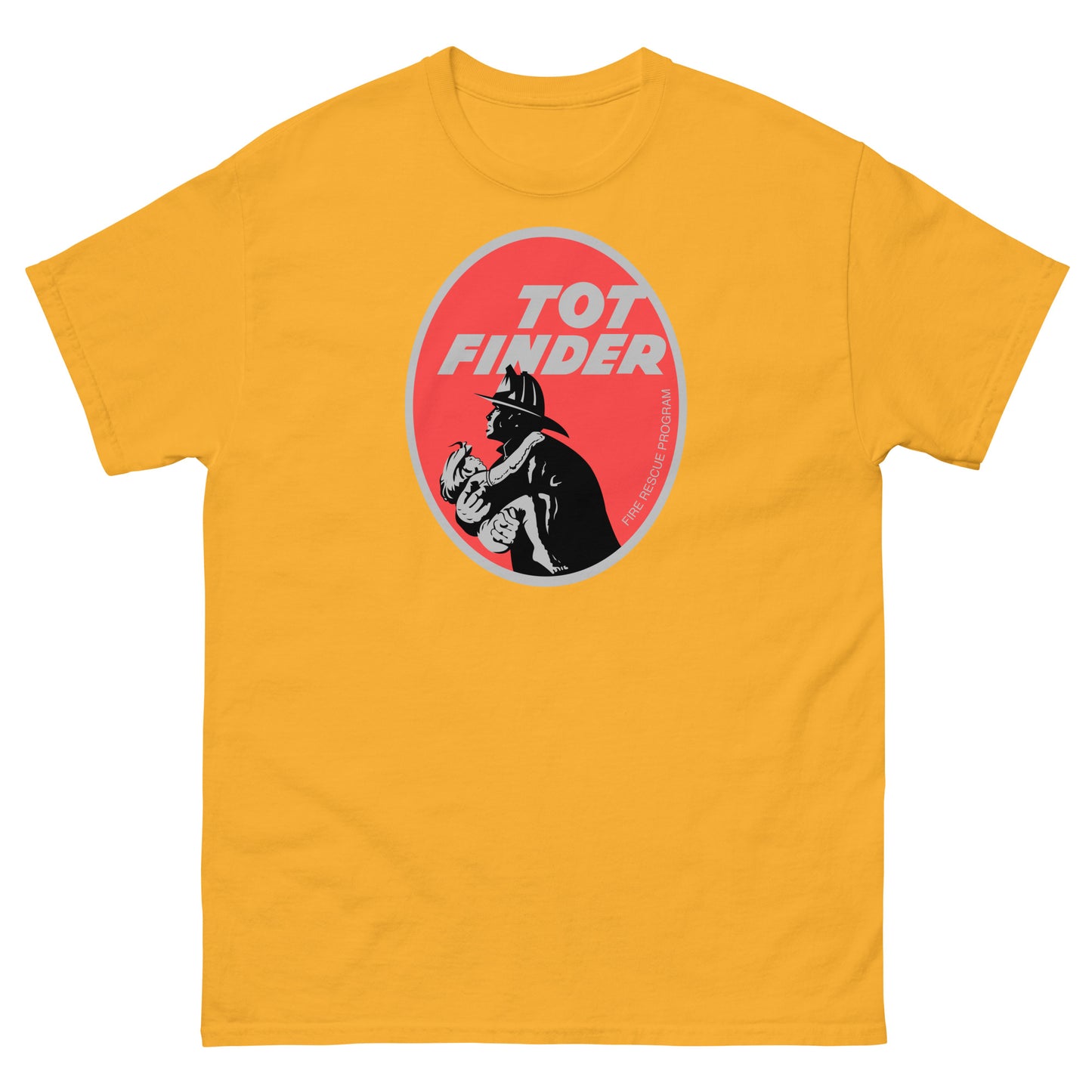 TOT Finder Fire Rescue Program Tee | Vintage Firefighter Safety Logo Unisex Classic Tee