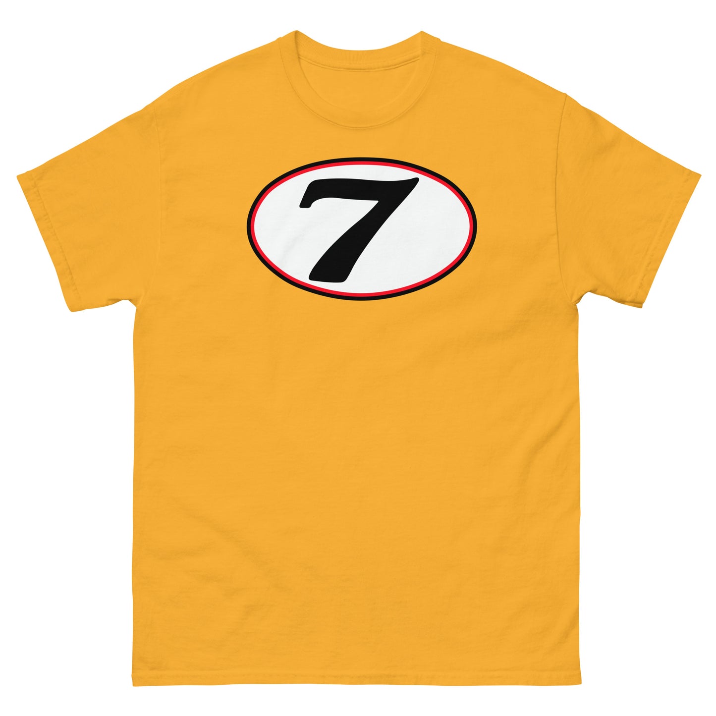 v7 Moto Racer (White) Rear Fairing Number Plate Unisex Classic Tee