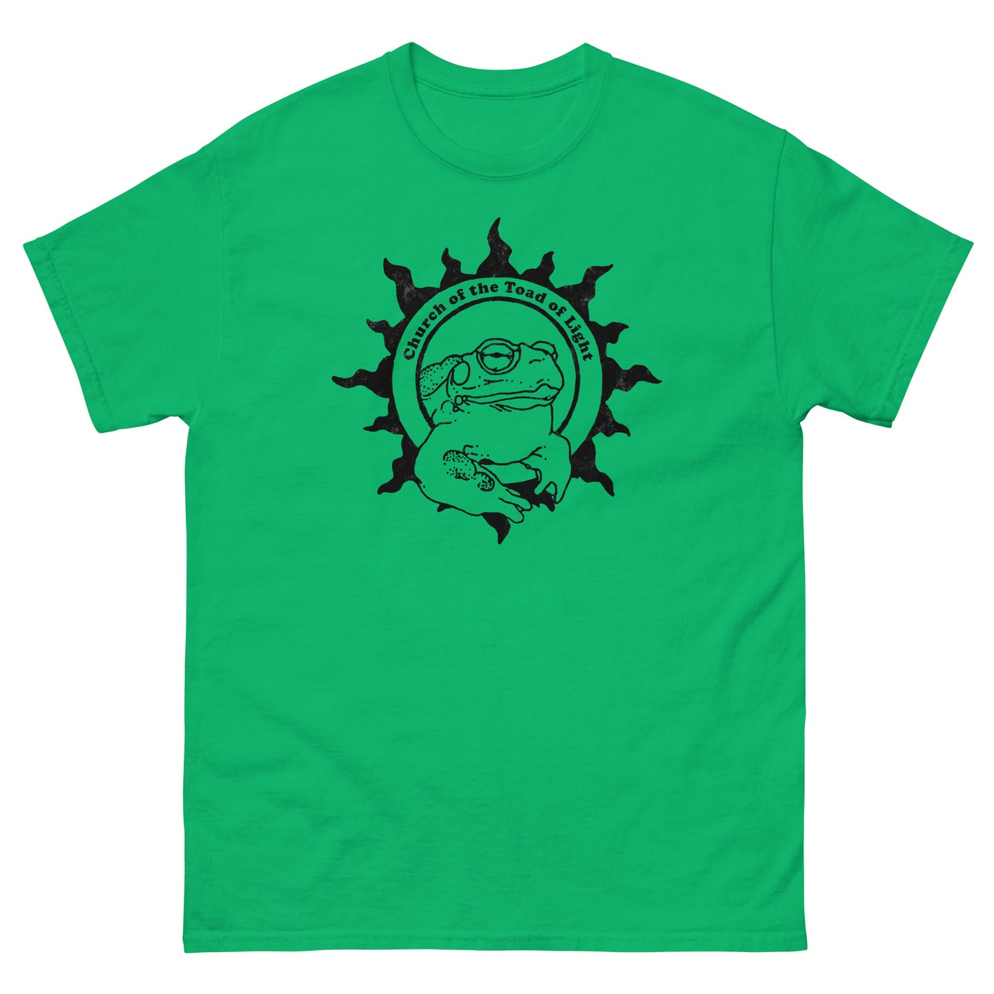 Church of the Toad of Light Bufo Alvarius Distressed Psychedelic Meme Tee | Front & Back Design Unisex Classic T-Shirt