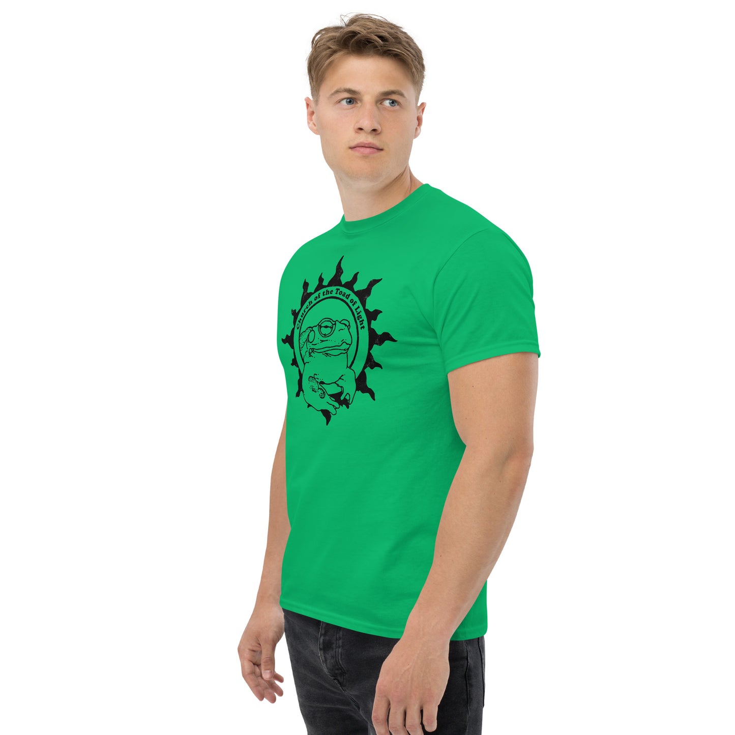 Church of the Toad of Light Bufo Alvarius Distressed Psychedelic Meme Tee | Front & Back Design Unisex Classic T-Shirt