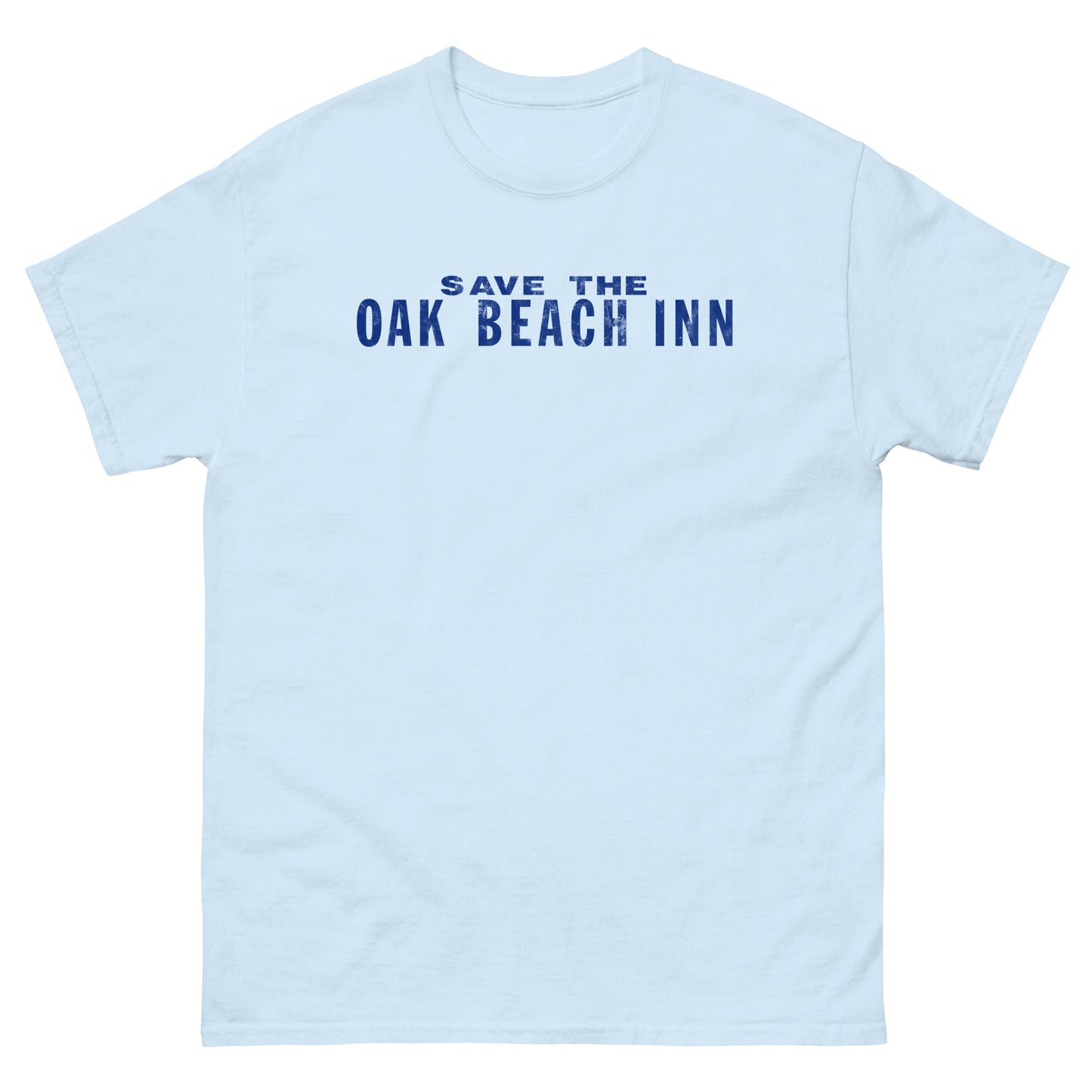 Save The Oak Beach Inn OBI Long Island New York (Distressed Blue) Vintage Unisex T-Shirt
