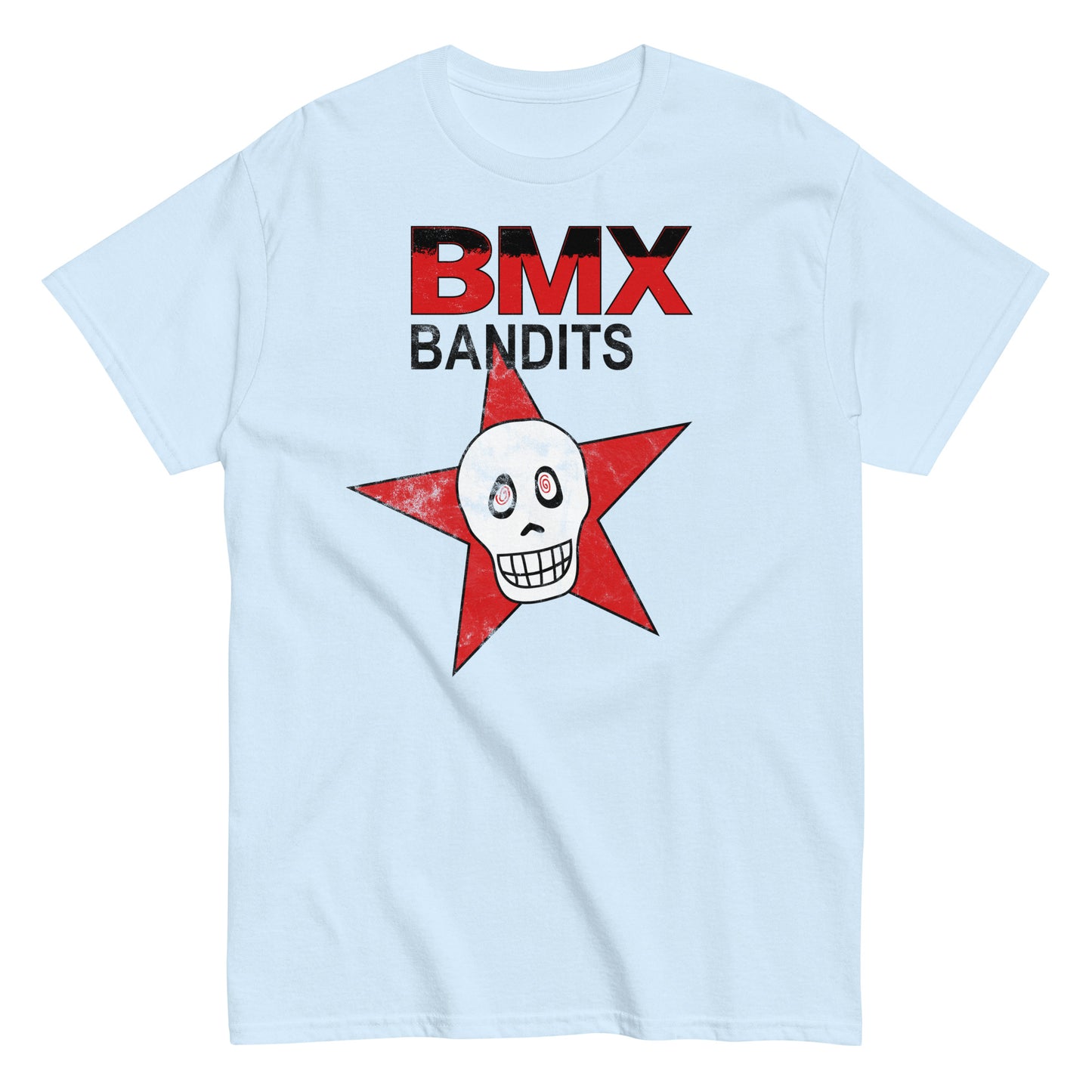 BMX BANDITS As Worn By Kurt Cobain Replica Punk Rock Skull Star Distressed Unisex Classic Tee