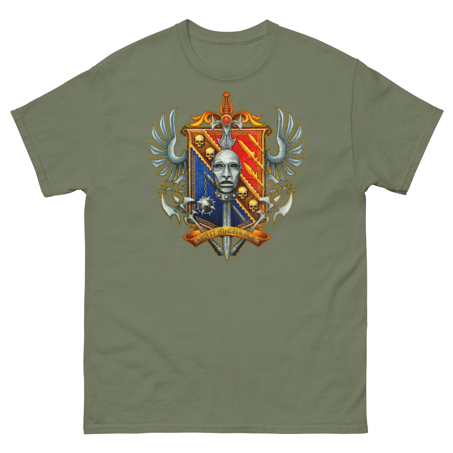 McCullen Clan Scottish Coat of Arms Dealer Distressed Unisex Grenadier Classic Tee