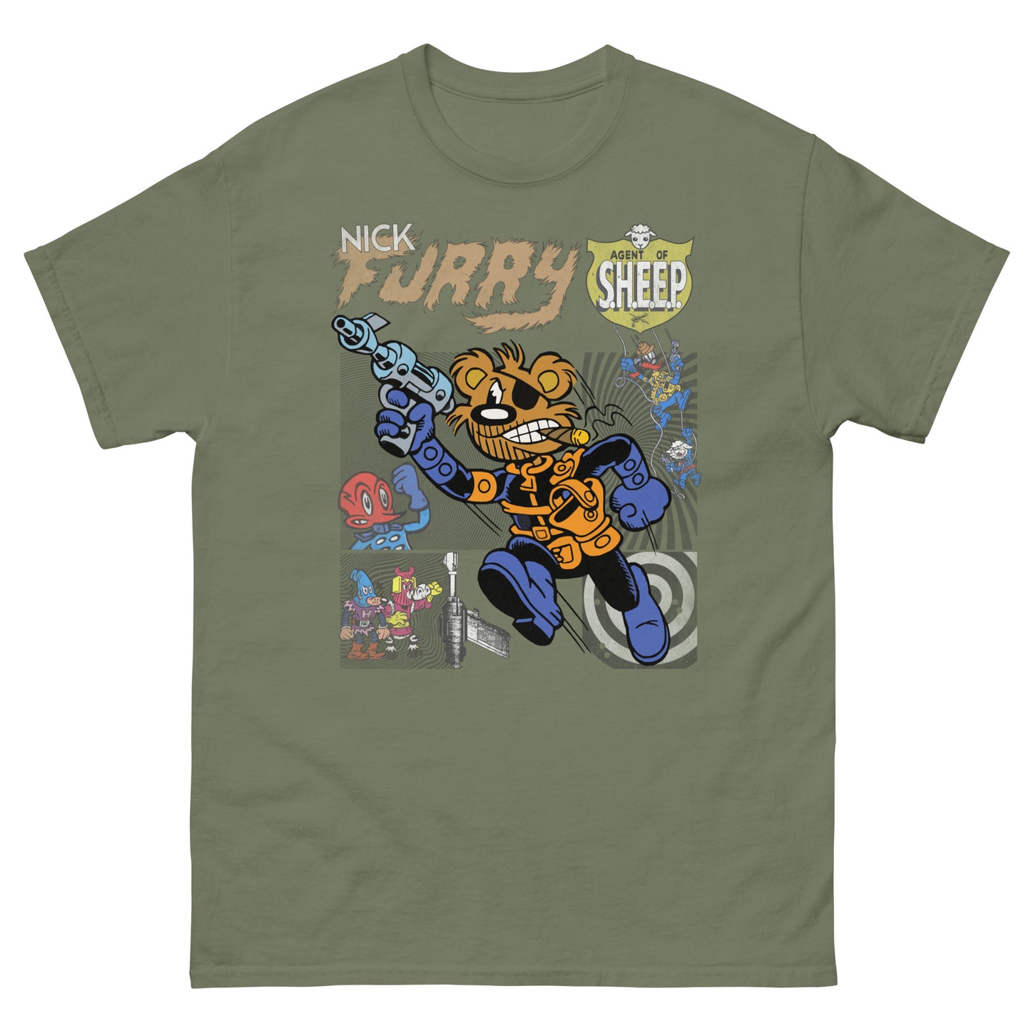 Nick Furry: Agent of S.H.E.E.P. Vintage Star Comics Unisex Classic Tee