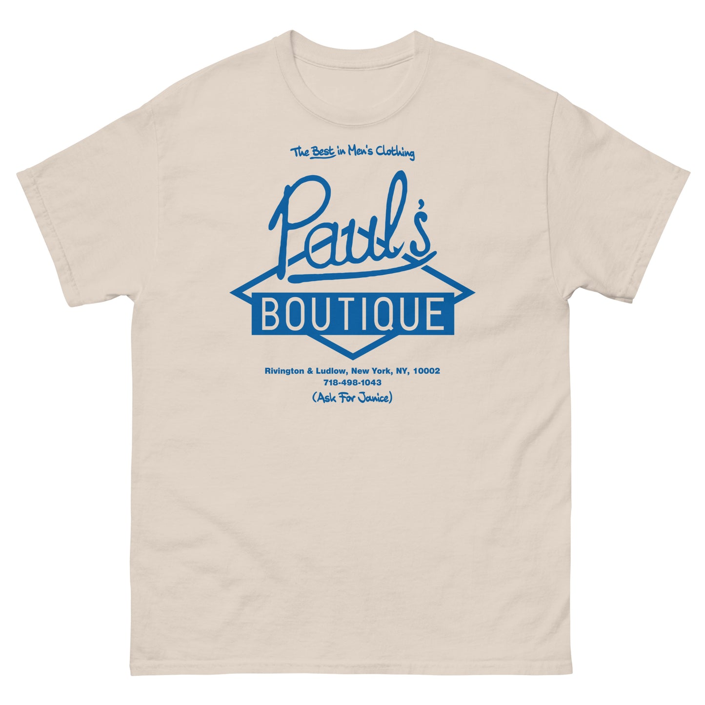 Paul’s Boutique “The Best in Men’s Clothing” Diamond Logo (Brooklyn Blue) Unisex Classic Tee