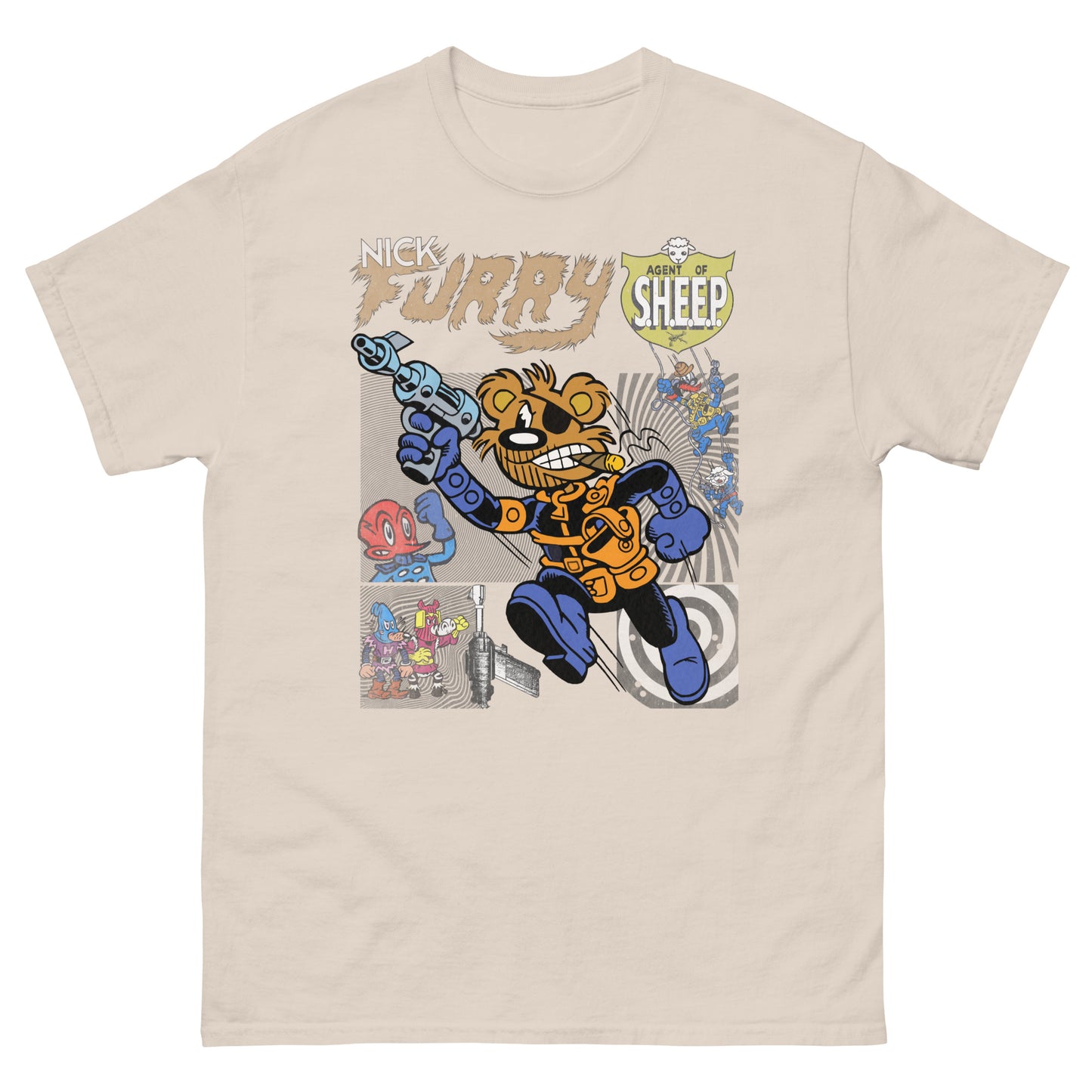 Nick Furry: Agent of S.H.E.E.P. Vintage Star Comics Unisex Classic Tee