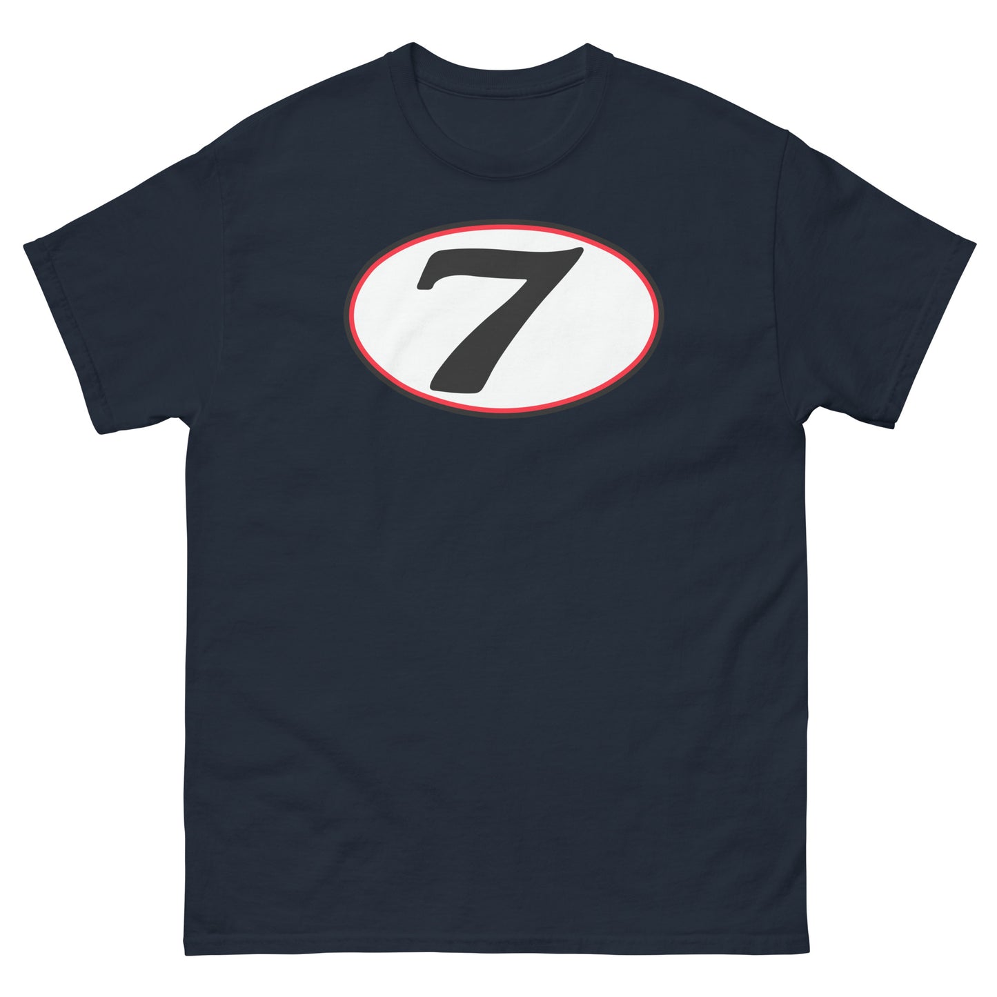 v7 Moto Racer (White) Rear Fairing Number Plate Unisex Classic Tee