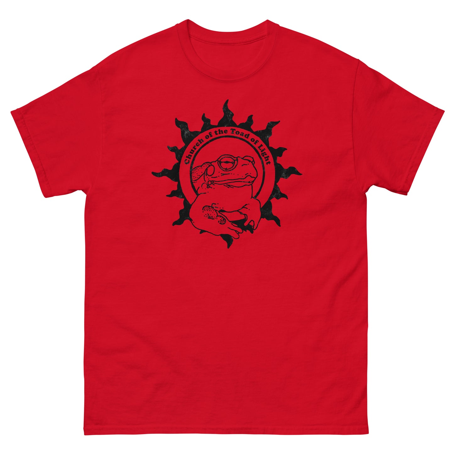 Church of the Toad of Light Bufo Alvarius Distressed Psychedelic Meme Tee | Front & Back Design Unisex Classic T-Shirt