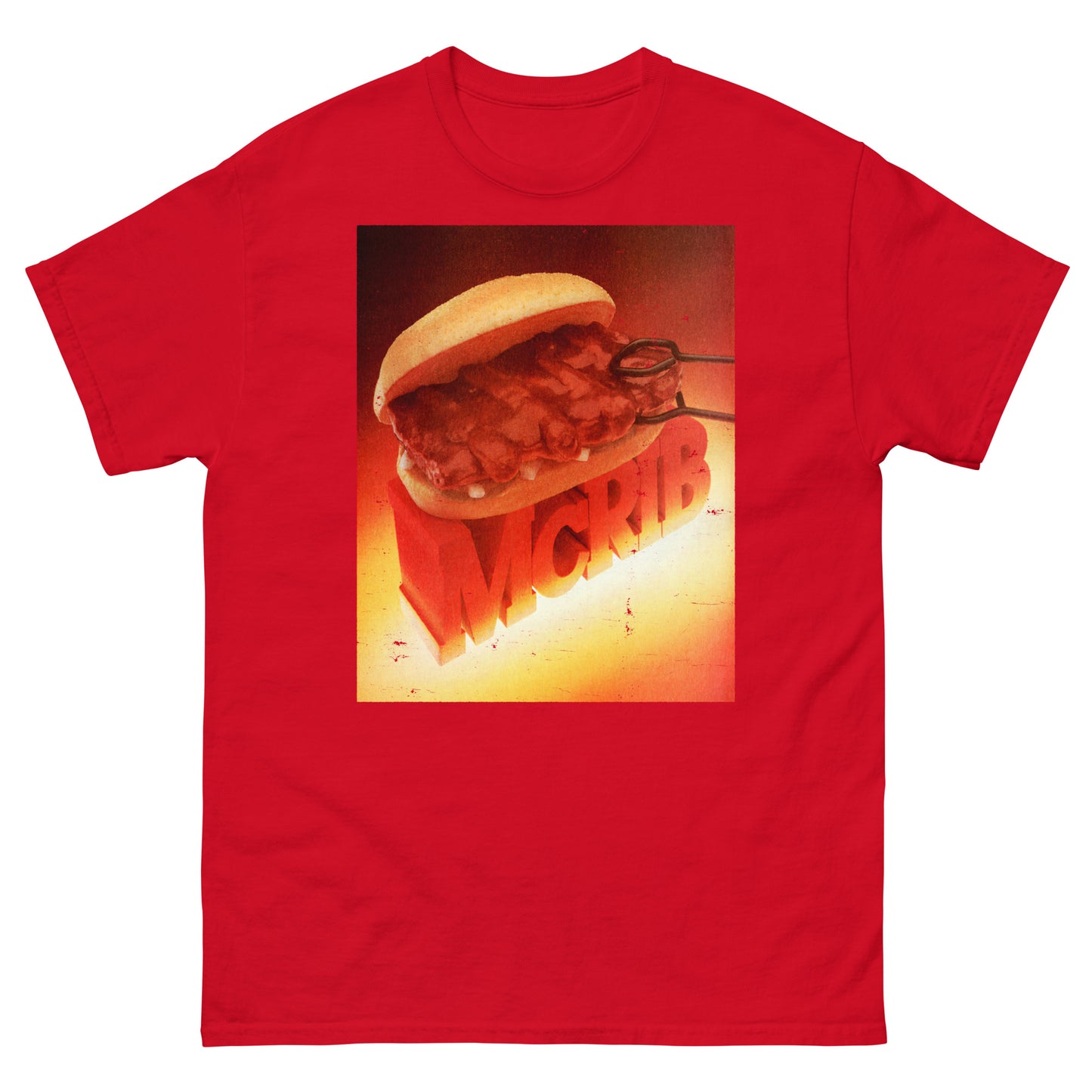 McRib Vintage Poster Distressed Unisex Classic T-Shirt