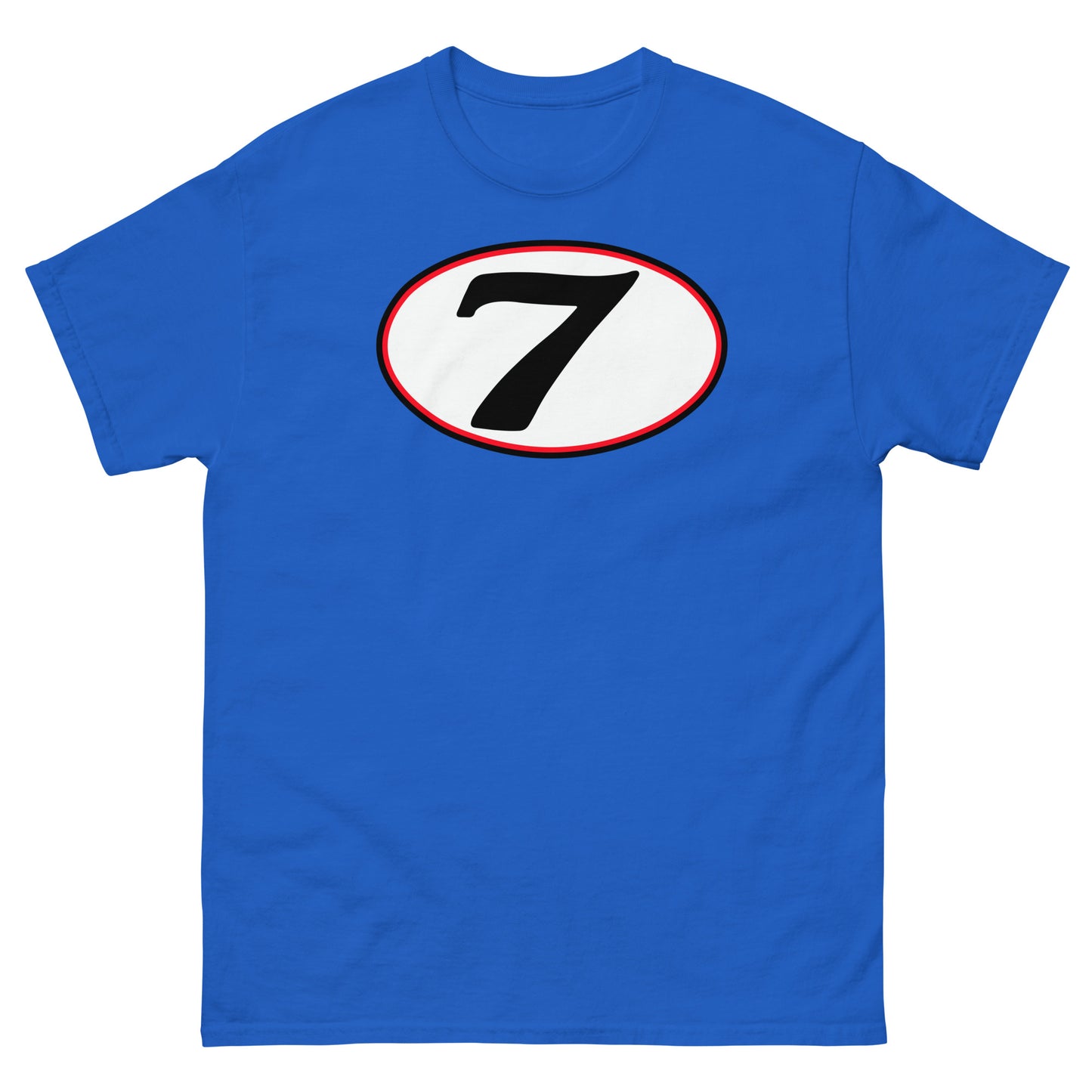 v7 Moto Racer (White) Rear Fairing Number Plate Unisex Classic Tee