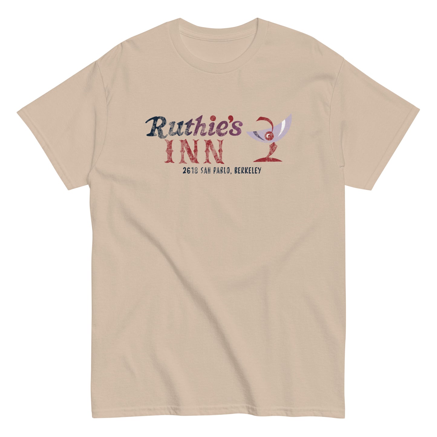 Ruthie’s Inn Berkeley, CA (Color) Distressed Vintage Rock Venue Graphic Tee