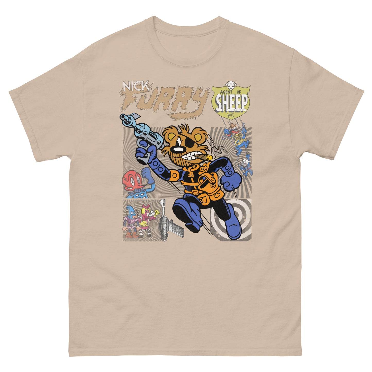 Nick Furry: Agent of S.H.E.E.P. Vintage Star Comics Unisex Classic Tee