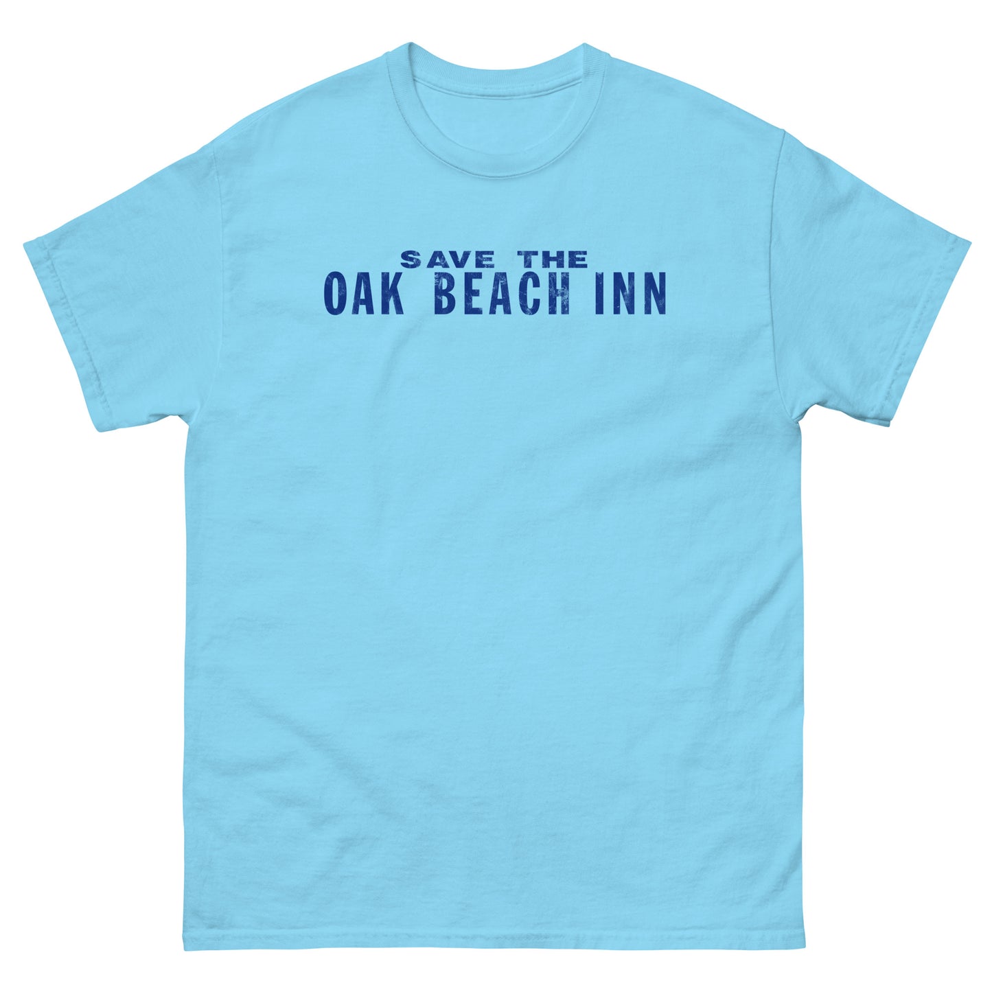 Save The Oak Beach Inn OBI Long Island New York (Distressed Blue) Vintage Unisex T-Shirt