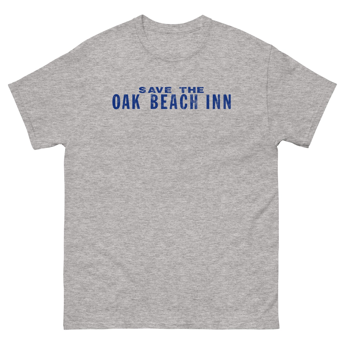 Save The Oak Beach Inn OBI Long Island New York (Distressed Blue) Vintage Unisex T-Shirt
