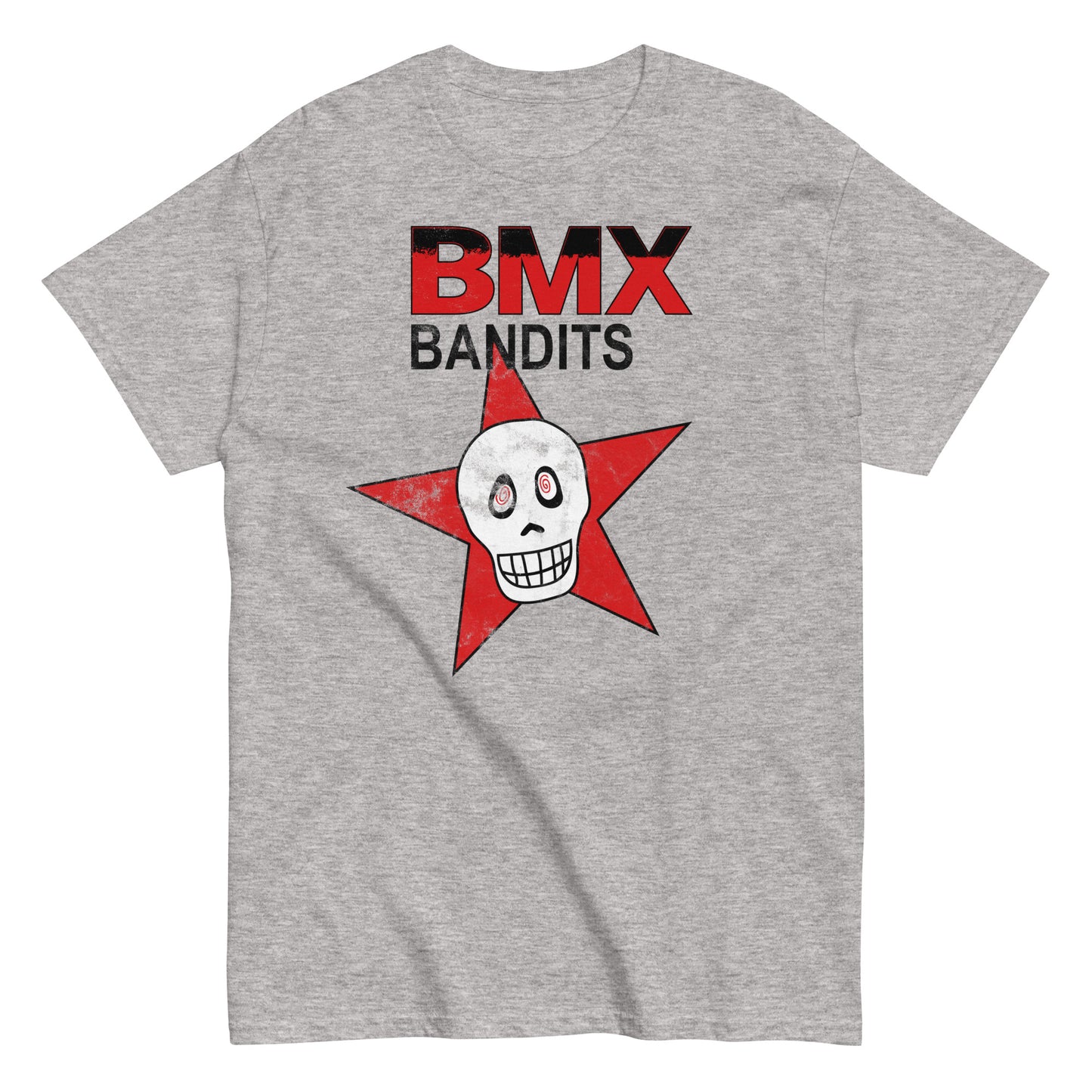 BMX BANDITS As Worn By Kurt Cobain Replica Punk Rock Skull Star Distressed Unisex Classic Tee