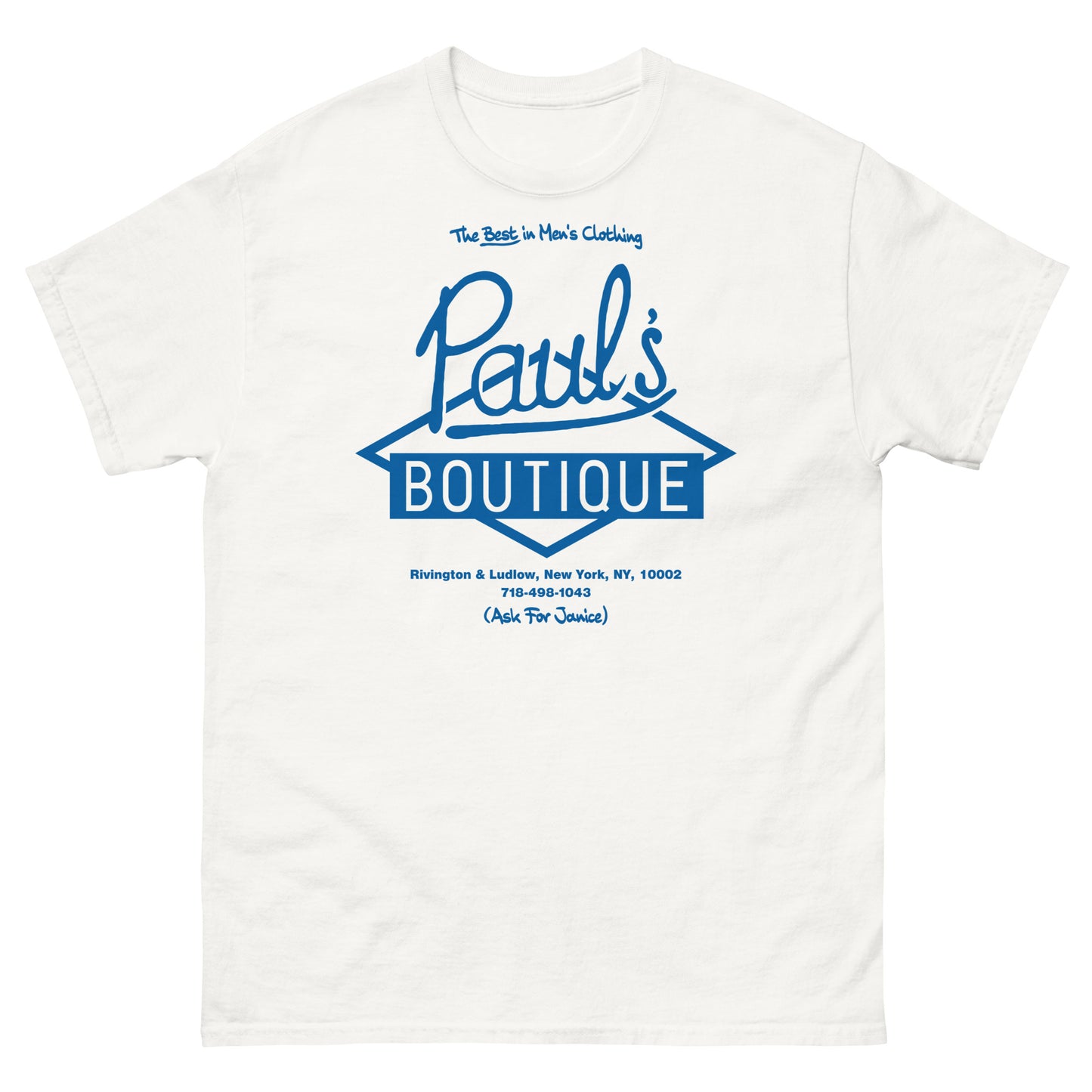 Paul’s Boutique “The Best in Men’s Clothing” Diamond Logo (Brooklyn Blue) Unisex Classic Tee