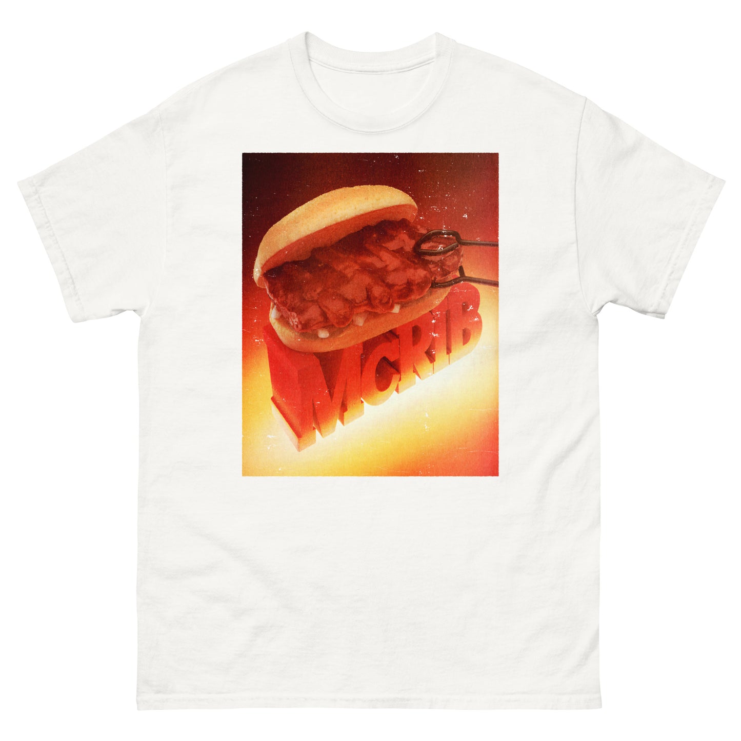 McRib Vintage Poster Distressed Unisex Classic T-Shirt