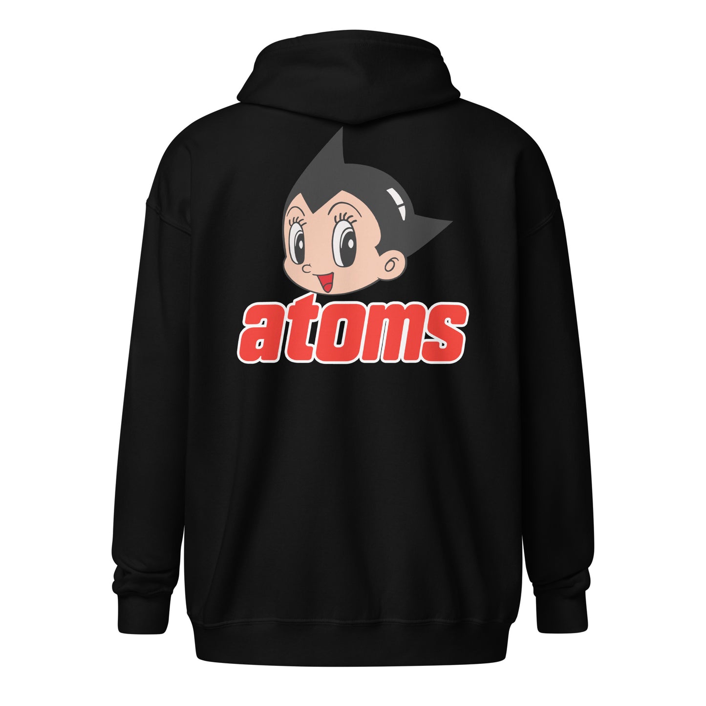 Sankei Atoms サンケイアトムズ Zip Hoodie with Embroidered ‘a’ and Back Logo Print