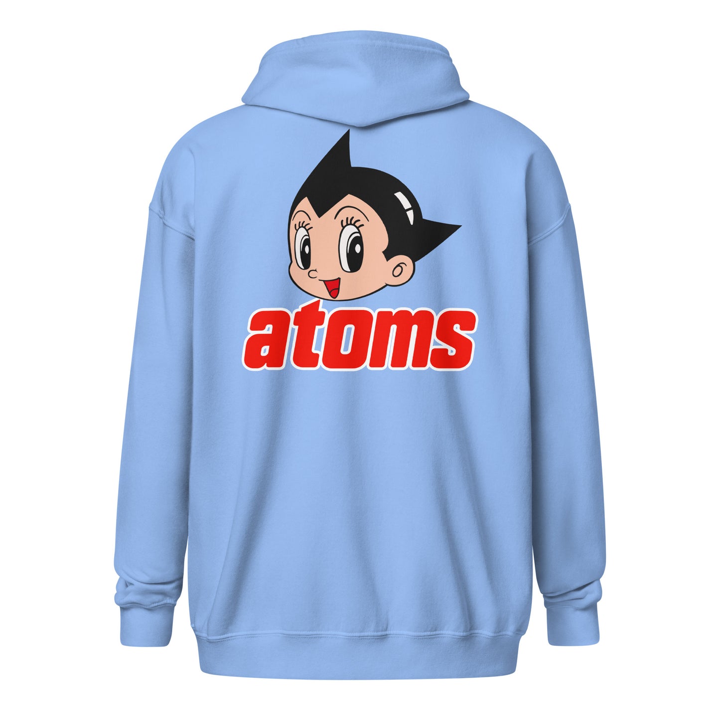 Sankei Atoms サンケイアトムズ Zip Hoodie with Embroidered ‘a’ and Back Logo Print