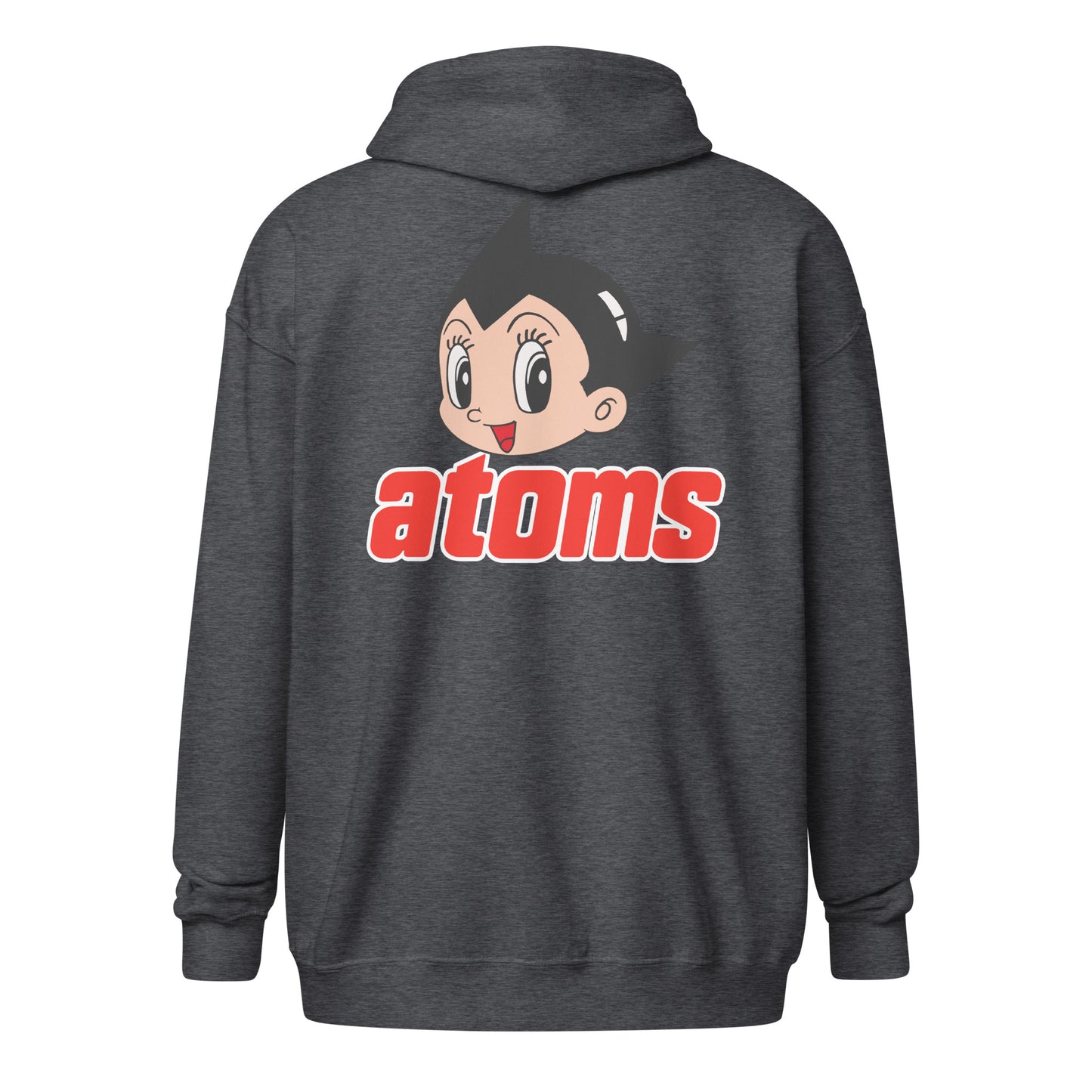 Sankei Atoms サンケイアトムズ Zip Hoodie with Embroidered ‘a’ and Back Logo Print