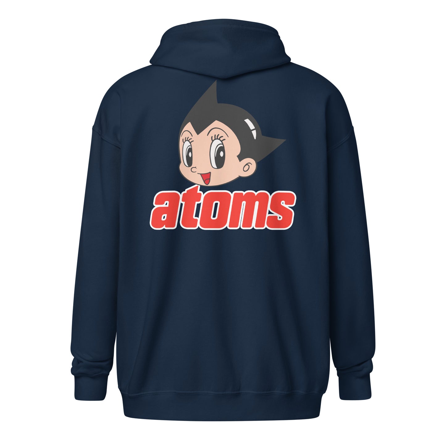 Sankei Atoms サンケイアトムズ Zip Hoodie with Embroidered ‘a’ and Back Logo Print