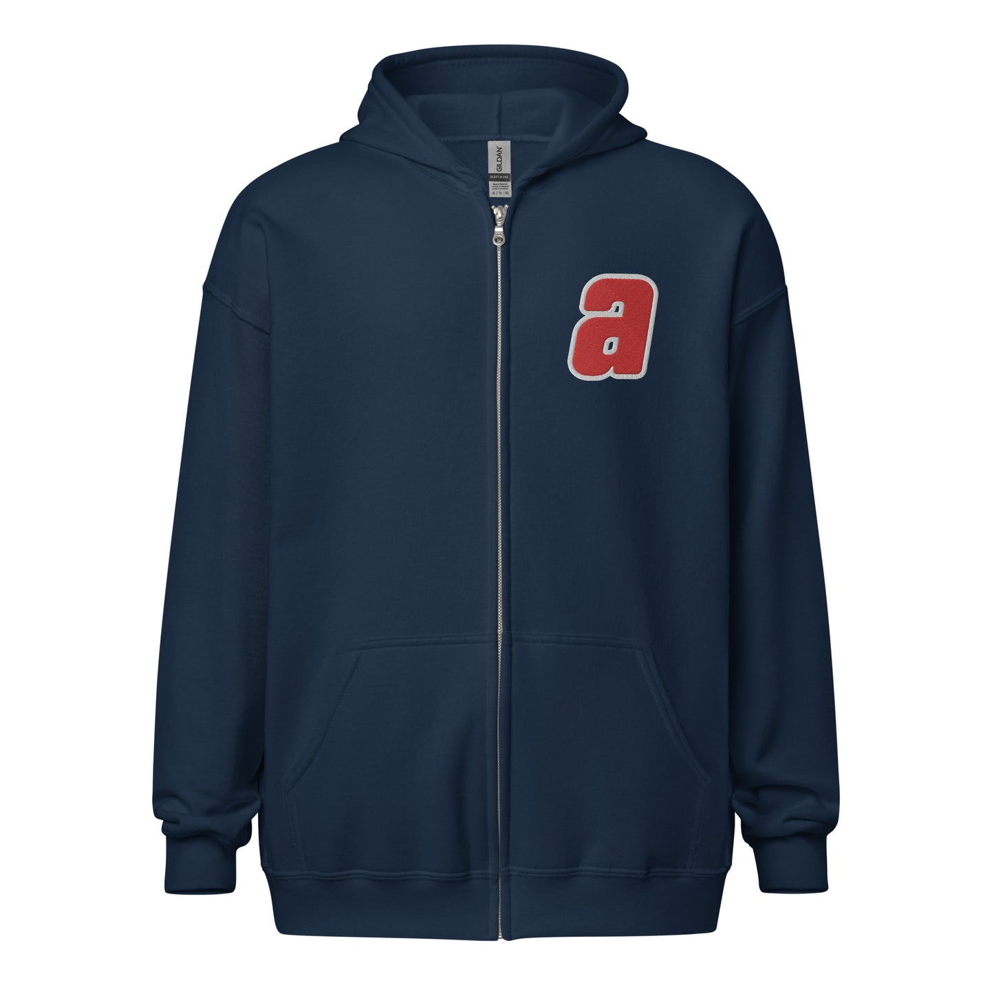 Sankei Atoms サンケイアトムズ Zip Hoodie with Embroidered ‘a’ and Back Logo Print
