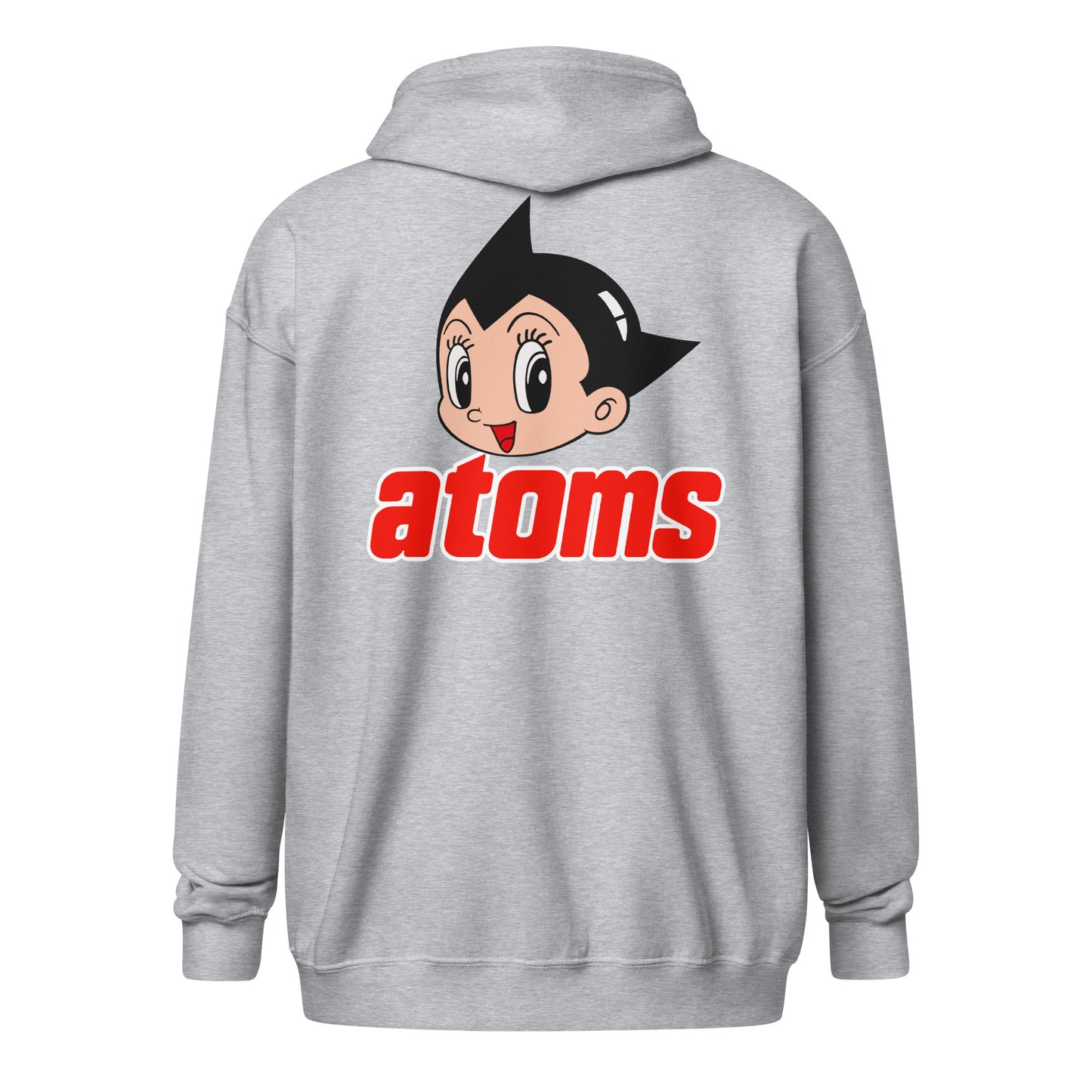 Sankei Atoms サンケイアトムズ Zip Hoodie with Embroidered ‘a’ and Back Logo Print