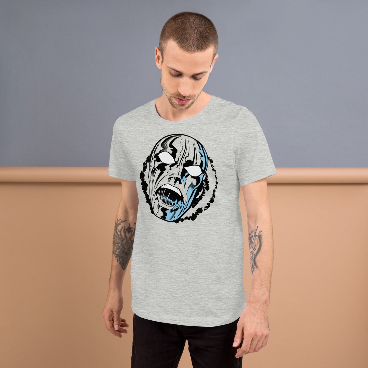 Radd Surfer Retro Cosmic Herald Comic Book Negative Space Softstyle Unisex Tee