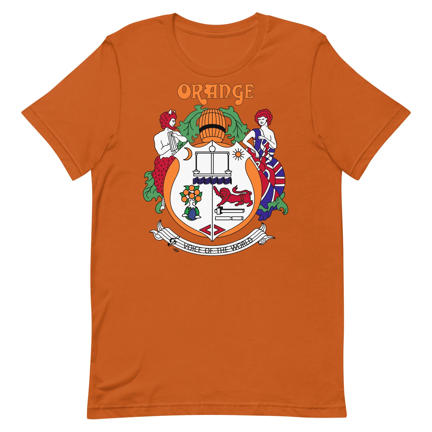 Orange Vintage Crest Softstyle Unisex Tee