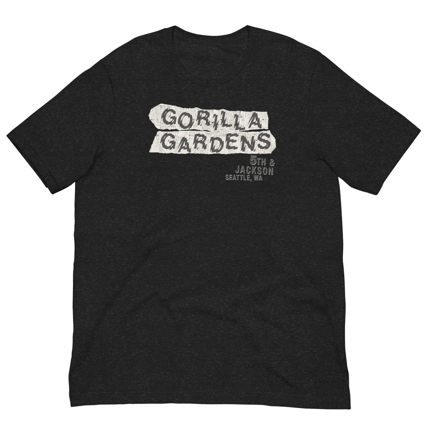 GORILLA GARDENS Rock Theater Seattle Grunge Scene Vintage Distressed Graphic Unisex Softstyle Tee