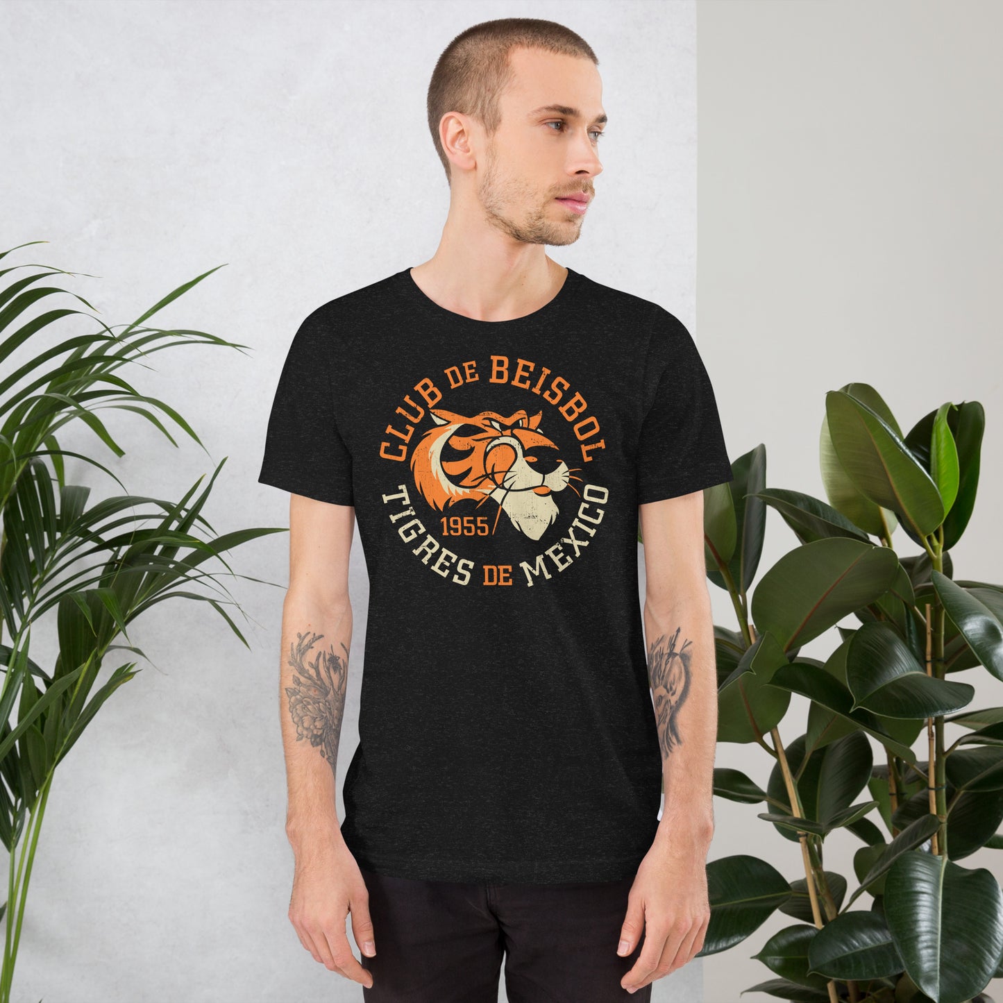 Tigres de Mexico 1955 Club De Beisbol Mexico City Tigers Distressed Softstyle Unisex T-Shirt
