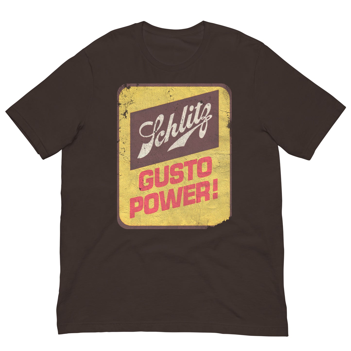 Schlitz Gusto Power! Vintage Distressed Unisex Softstyle Tee