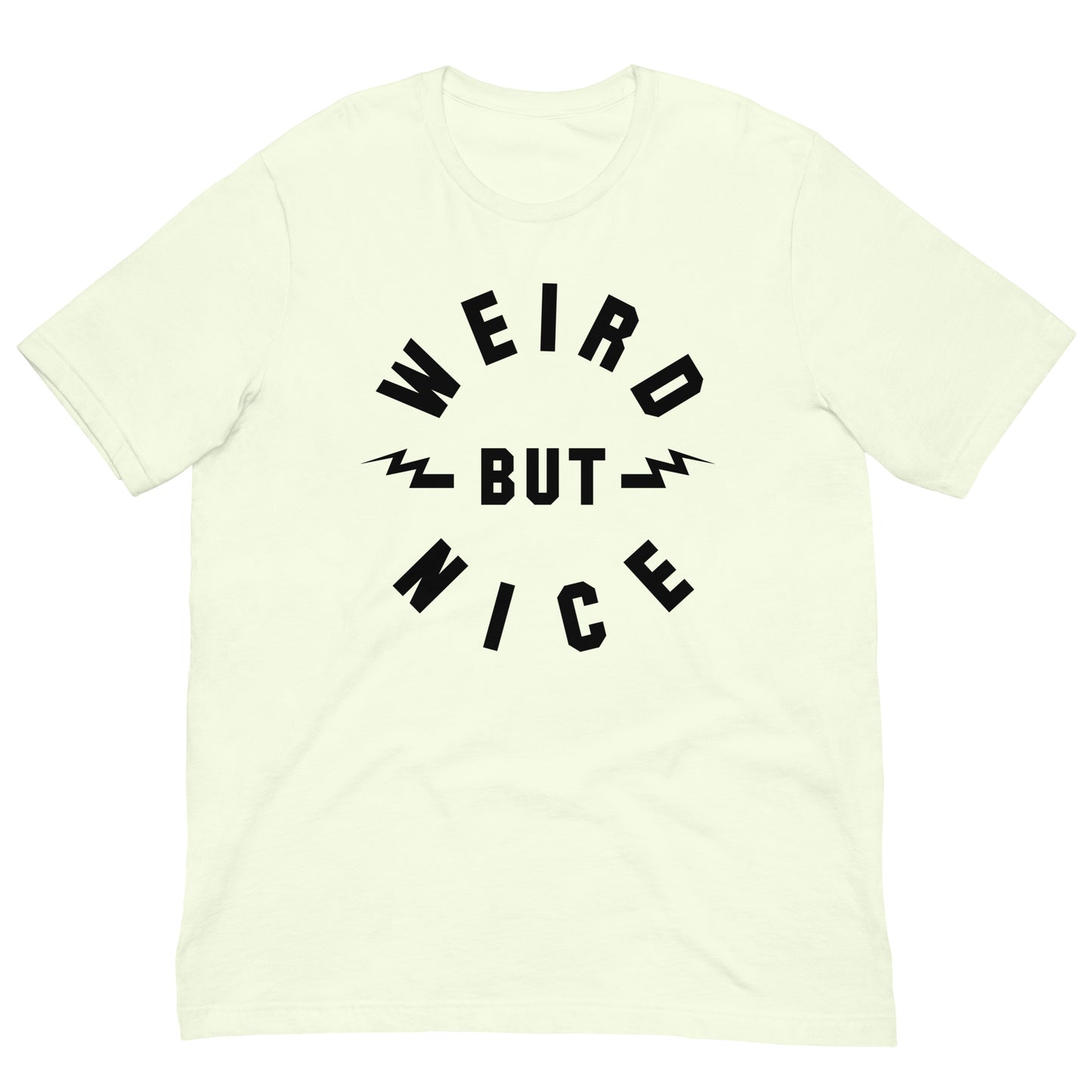 WEIRD BUT NICE Lightning Bolts Softstyle Tee | Quirky Positive Retro Inspirational Unisex Classic T-Shirt