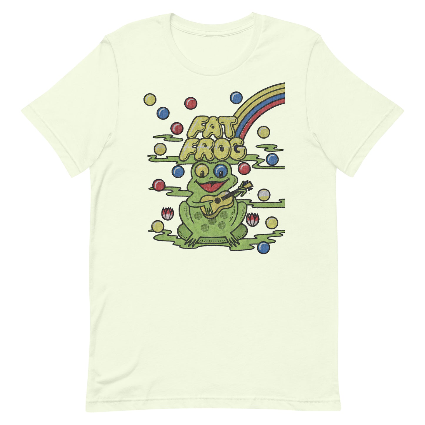 Fat Frog Vintage Gumball Ice Cream Retro Distressed Softstyle Unisex Tee