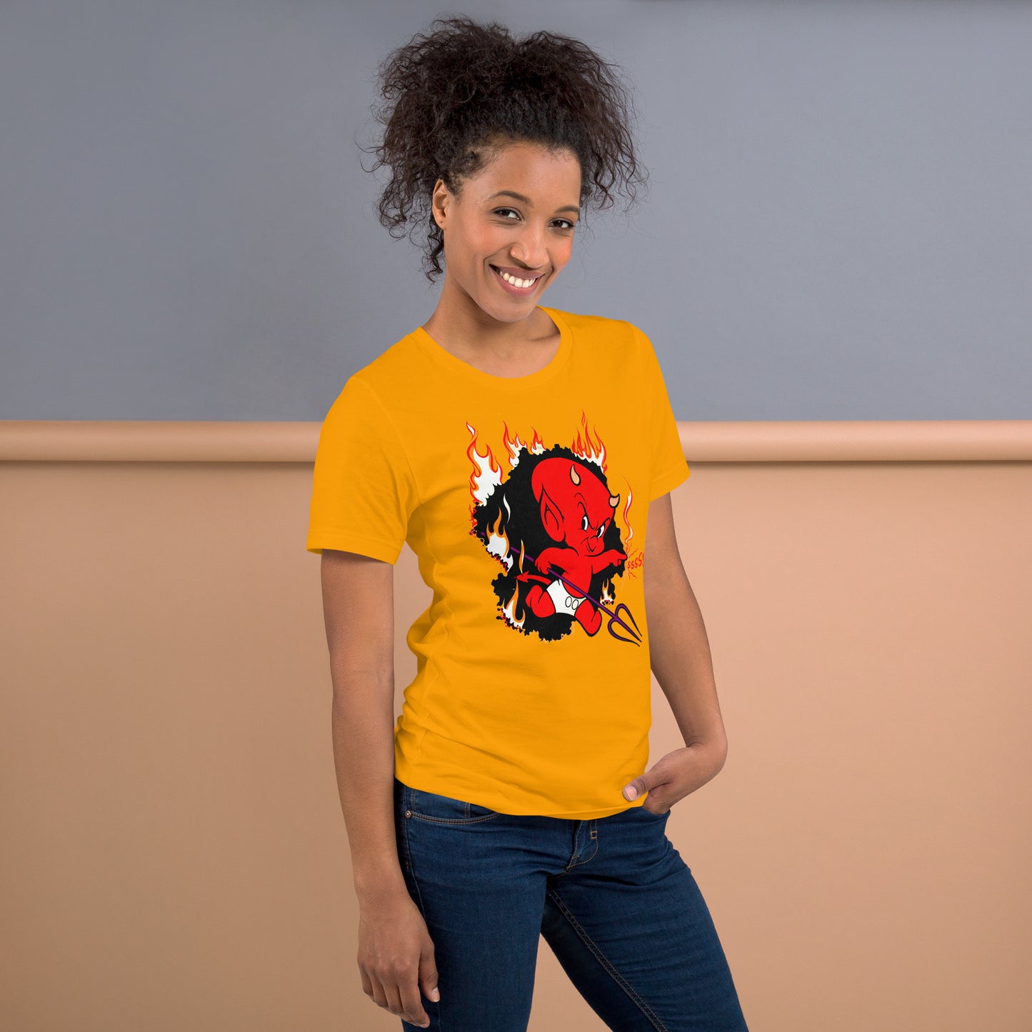 Little Devil Portal to Hell Chest Burst Vintage Softstyle Tee