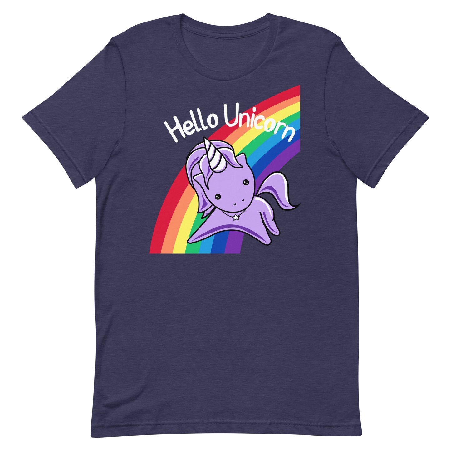 Hello Unicorn Cute Pastel Rainbow Fantasy Altered Carbon Softstyle Unisex T-Shirt