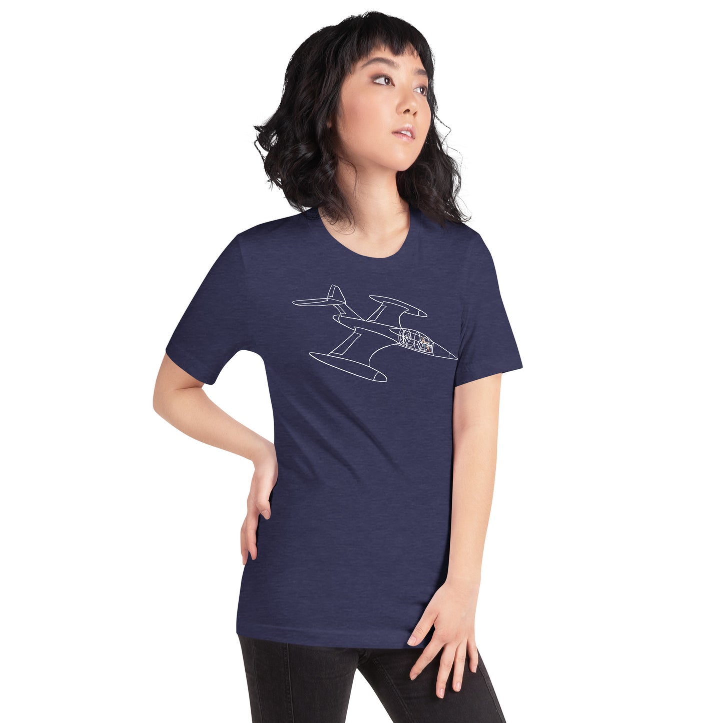 Invisible Jet Negative Space Softstyle Unisex Tee