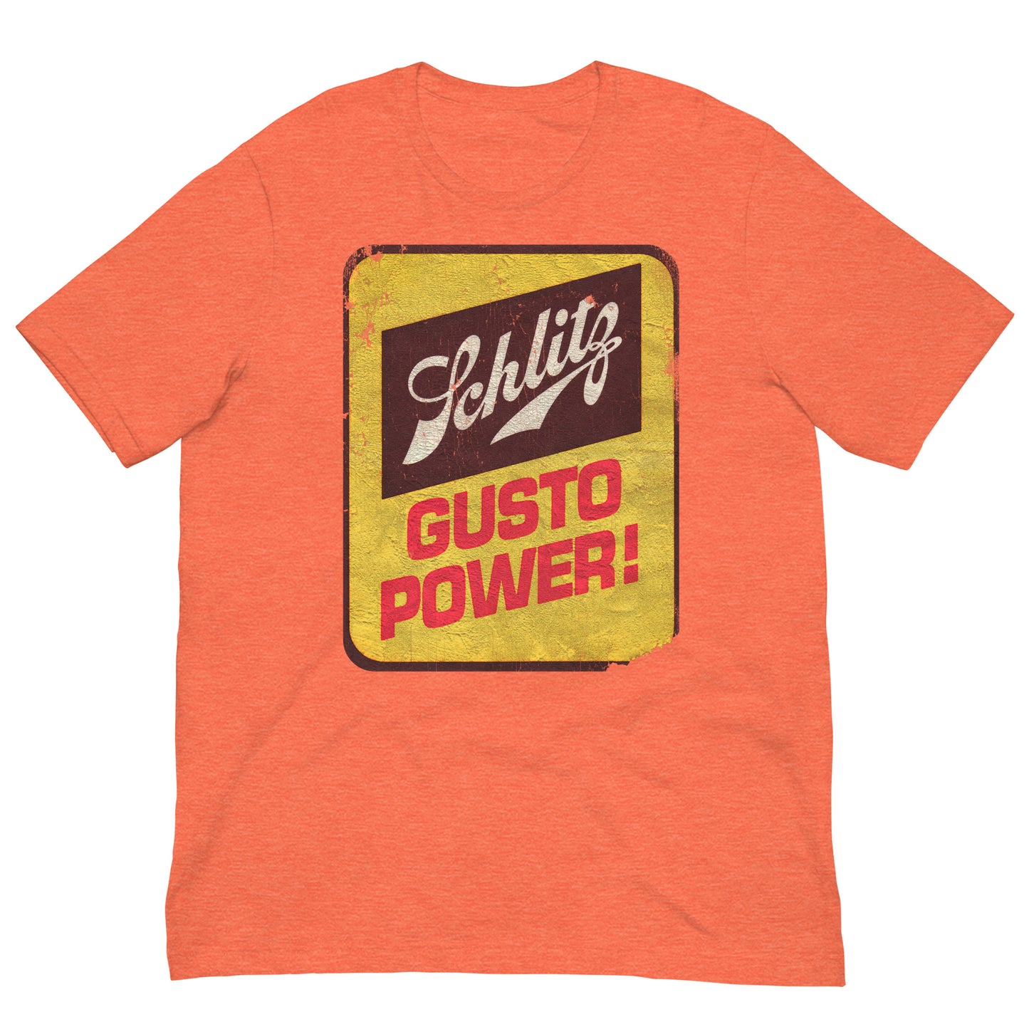 Schlitz Gusto Power! Vintage Distressed Unisex Softstyle Tee