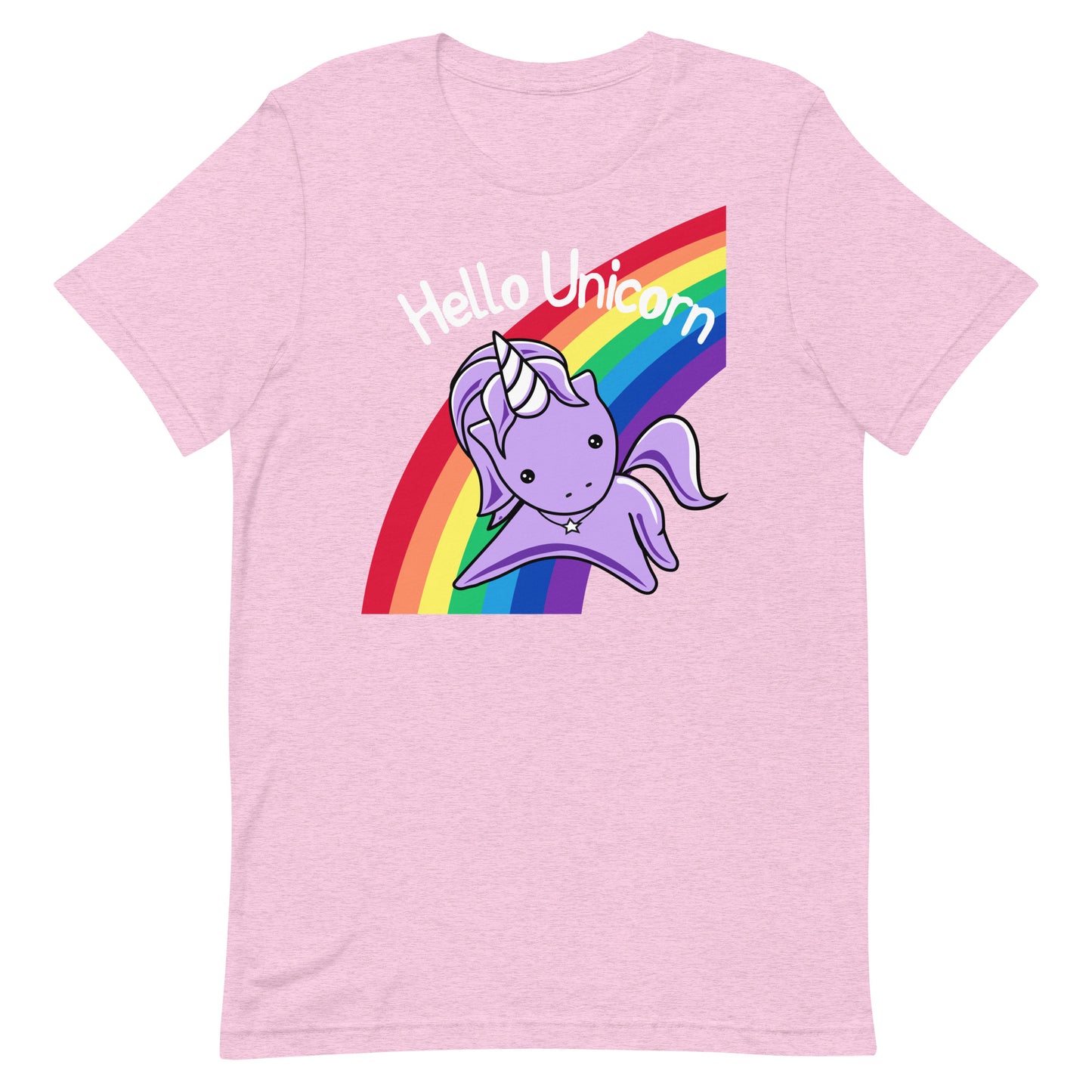 Hello Unicorn Cute Pastel Rainbow Fantasy Altered Carbon Softstyle Unisex T-Shirt