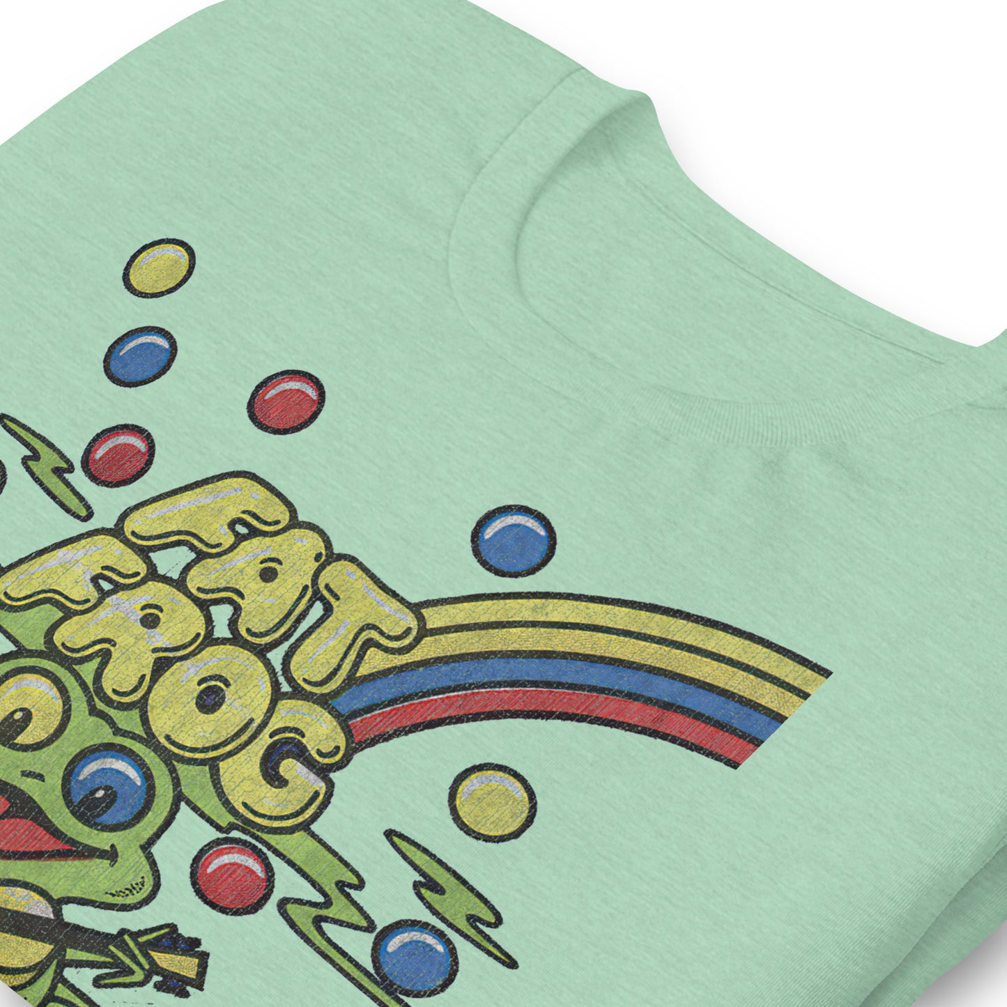 Fat Frog Vintage Gumball Ice Cream Retro Distressed Softstyle Unisex Tee