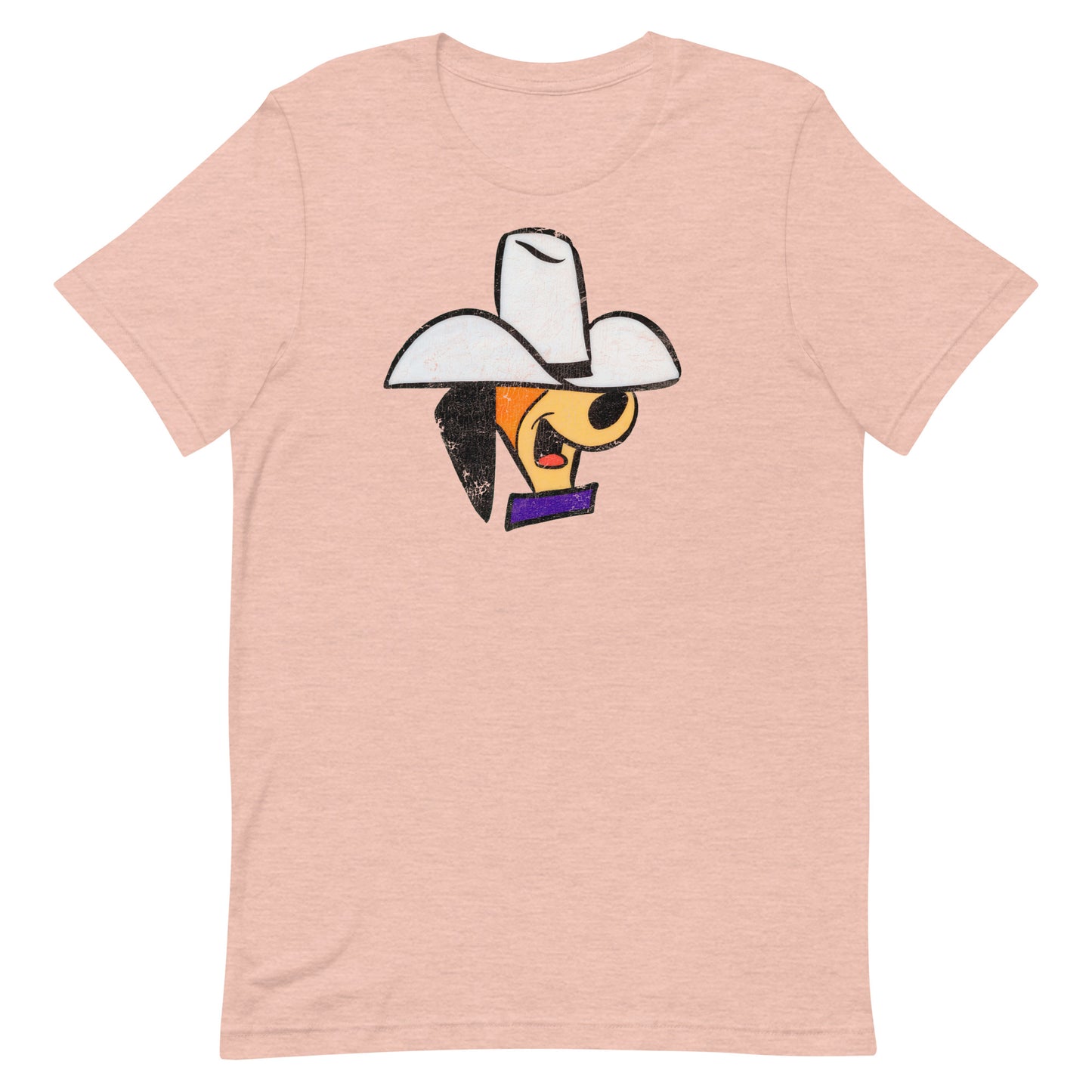 Cowboy Daddy Doggy Retro Cartoon Distressed Softstyle Tee