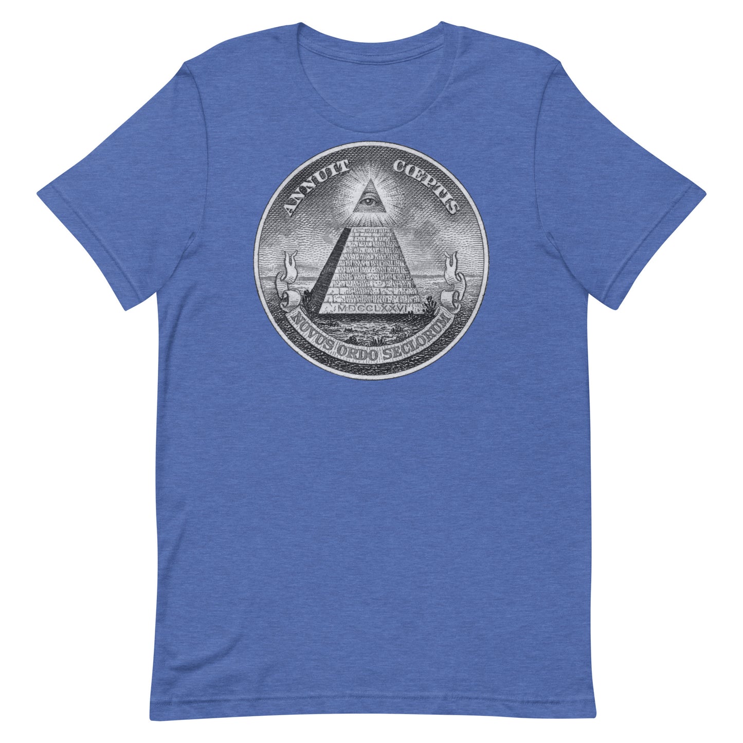 All-Seeing Eye Pyramid Novus Ordo Seclorum Vintage Punk Rock Softstyle Tee