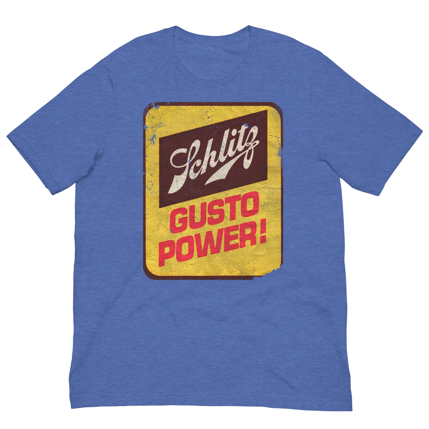 Schlitz Gusto Power! Vintage Distressed Unisex Softstyle Tee