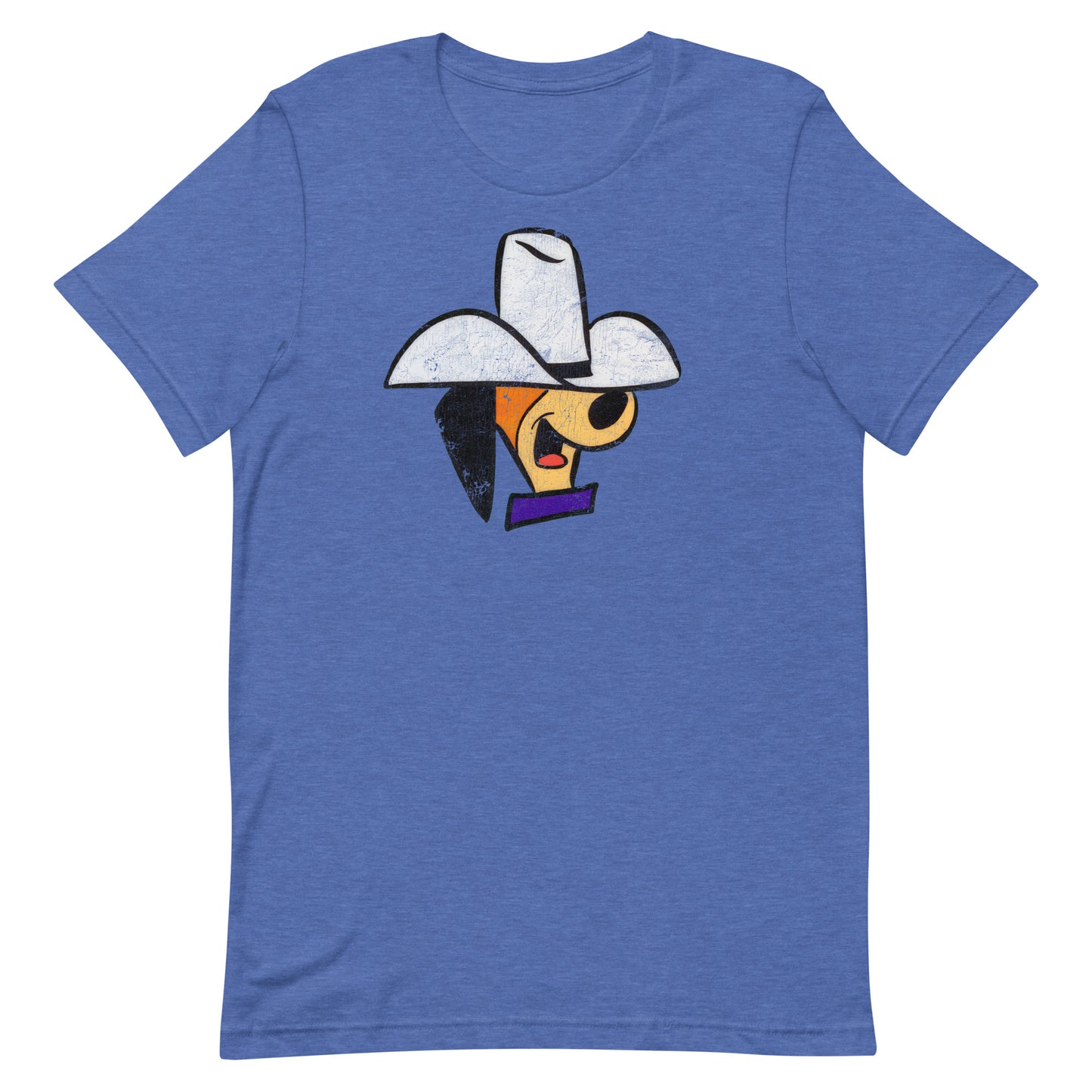 Cowboy Daddy Doggy Retro Cartoon Distressed Softstyle Tee