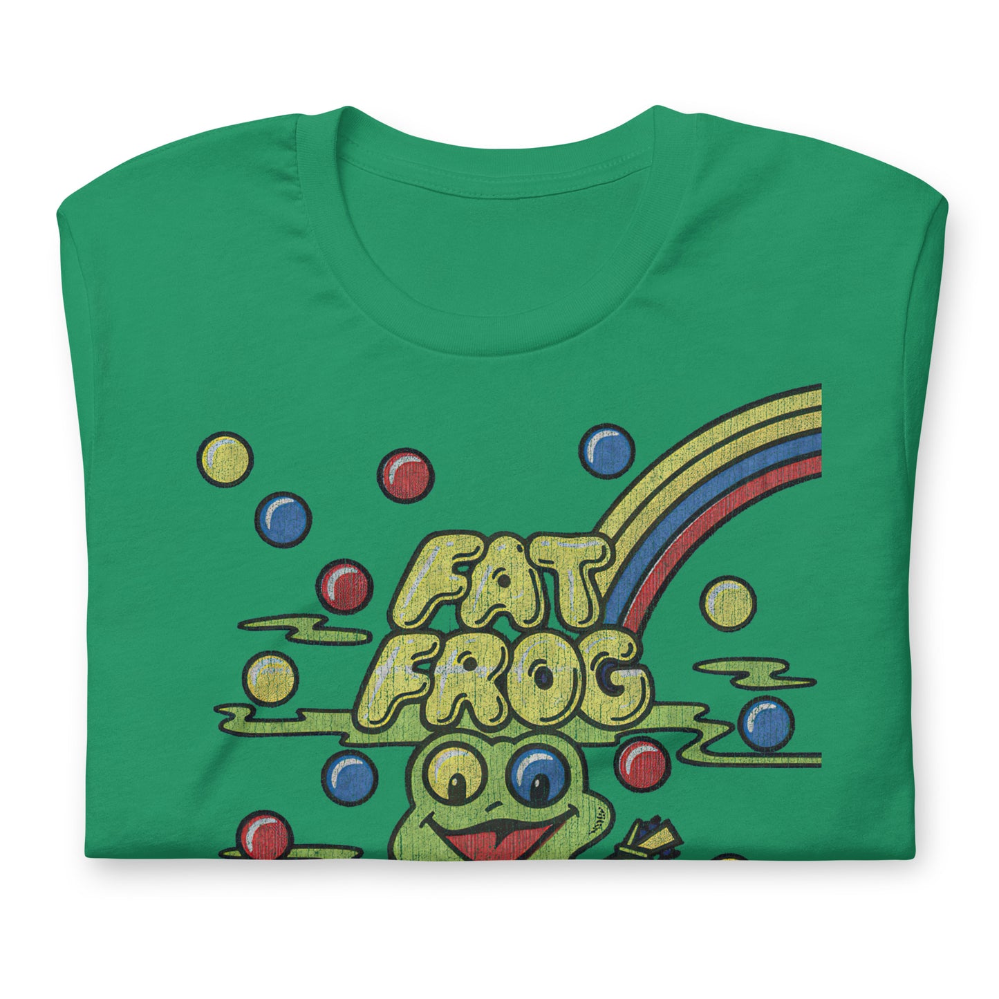 Fat Frog Vintage Gumball Ice Cream Retro Distressed Softstyle Unisex Tee